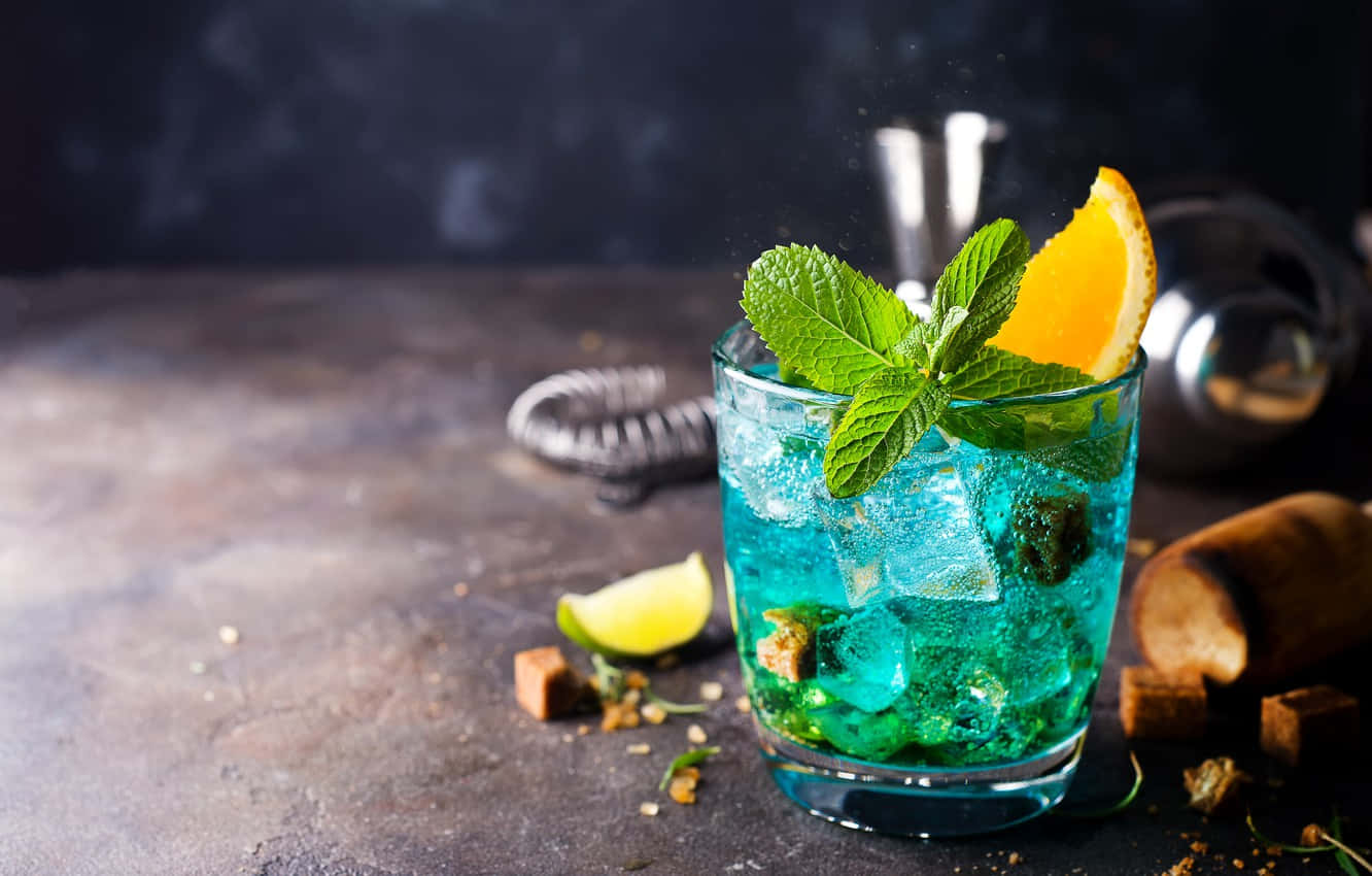 Exquisite Blue Lagoon Cocktail