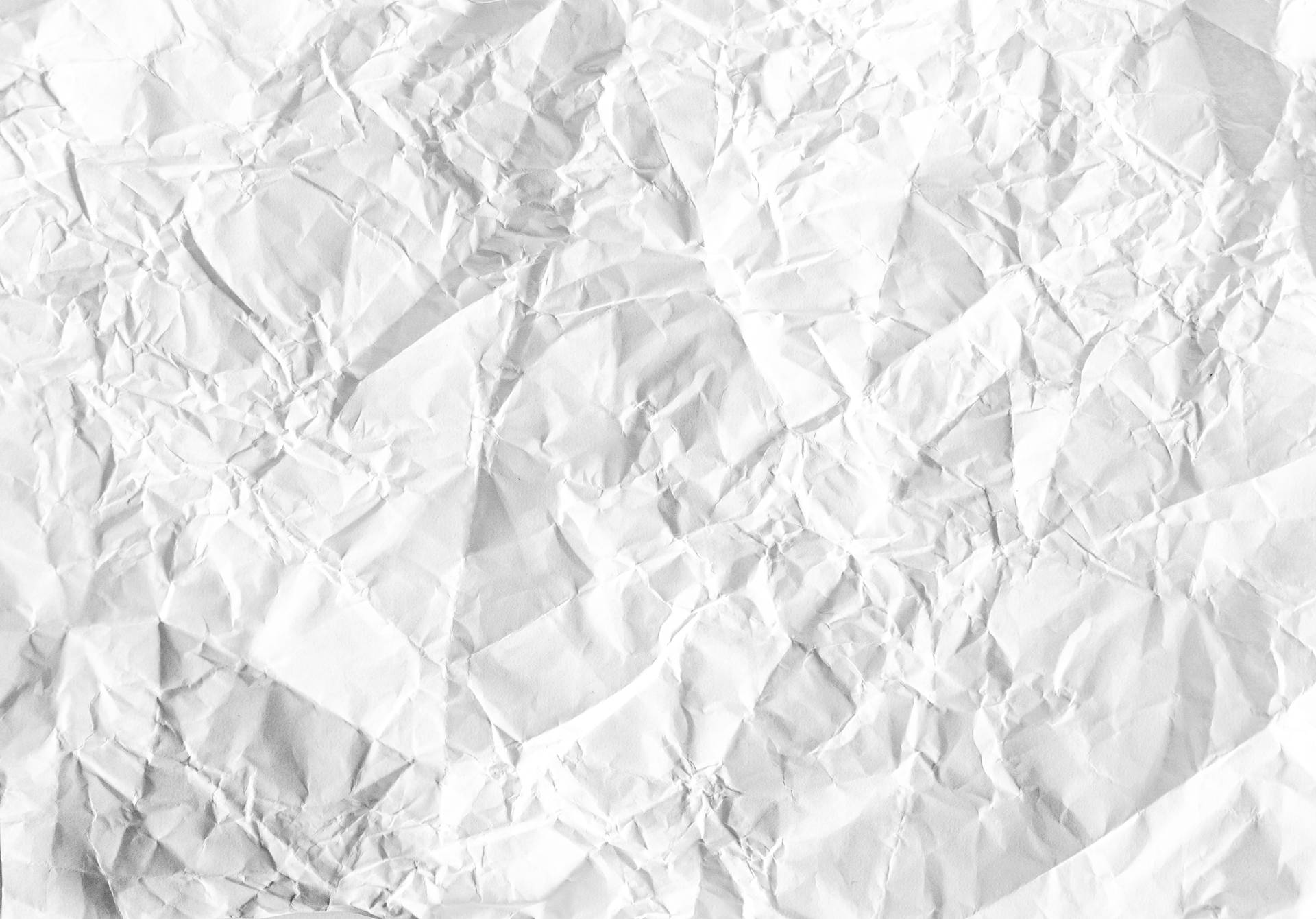 Exquisite Crumpled White Paper Texture Background