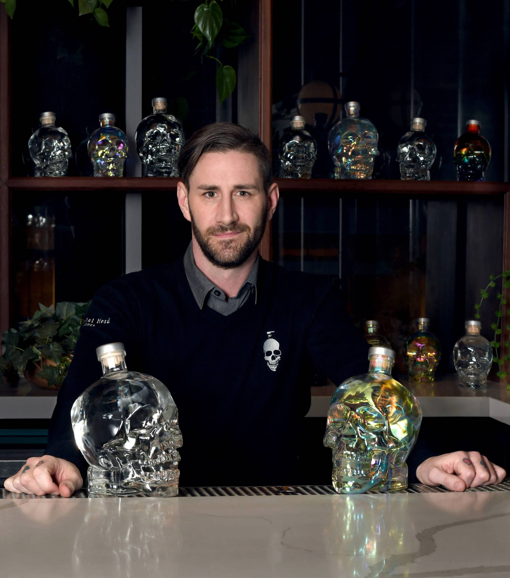 Exquisite Crystal Head Vodka Showcased By Professional Bartender