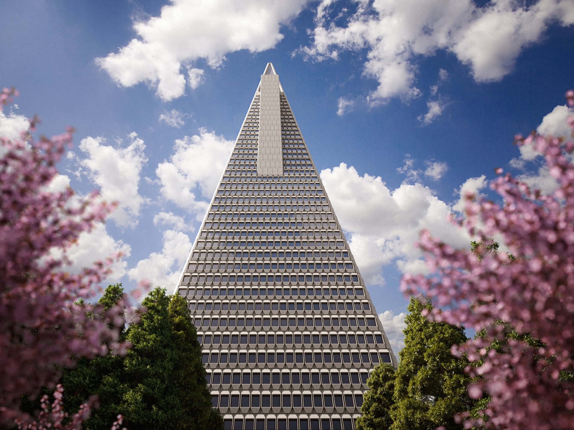 Exquisite Design Of Transamerica Pyramid Background