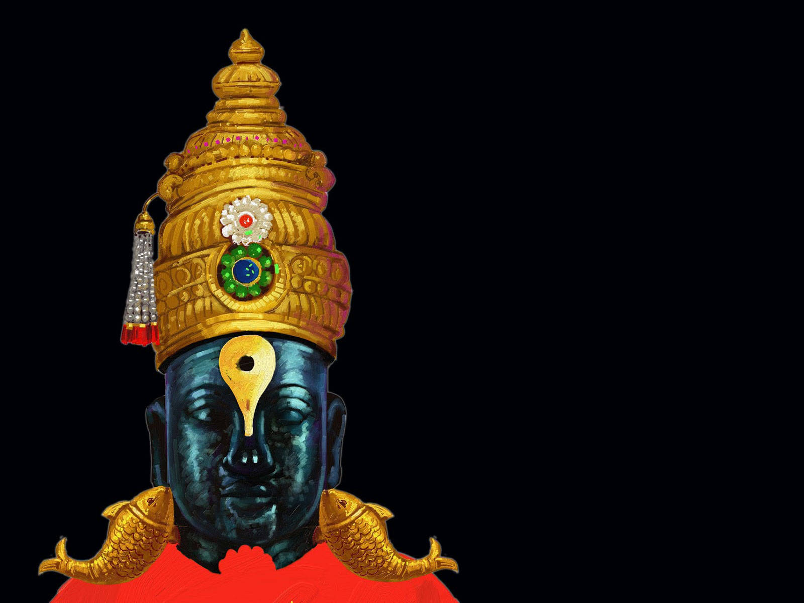 Exquisite Digital Artwork Of Lord Vithoba