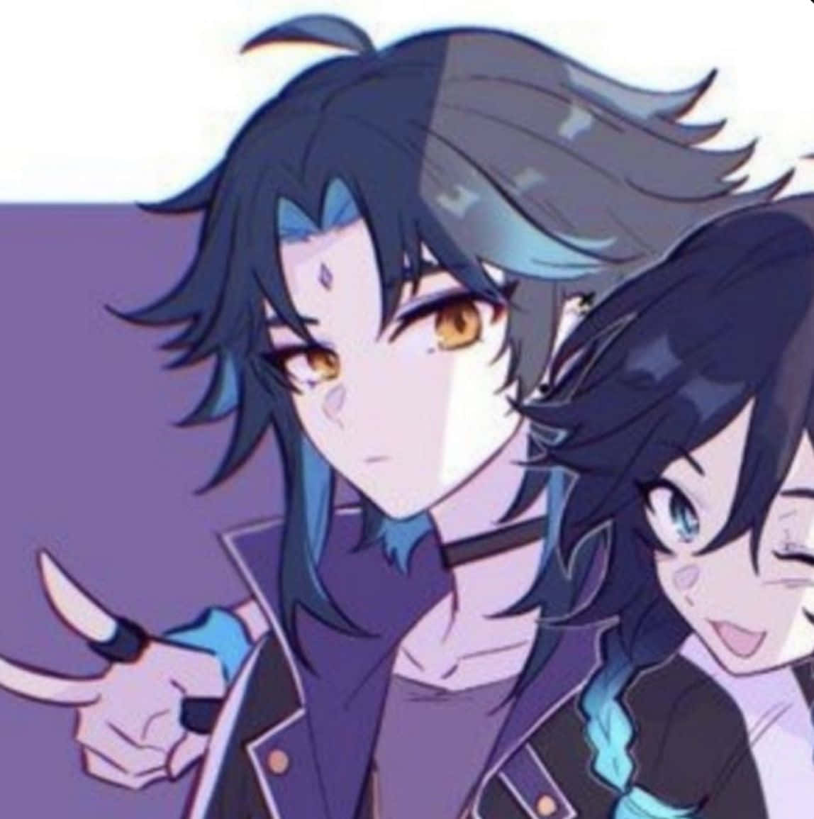 Exquisite Duo Pfp From Genshin Impact Background
