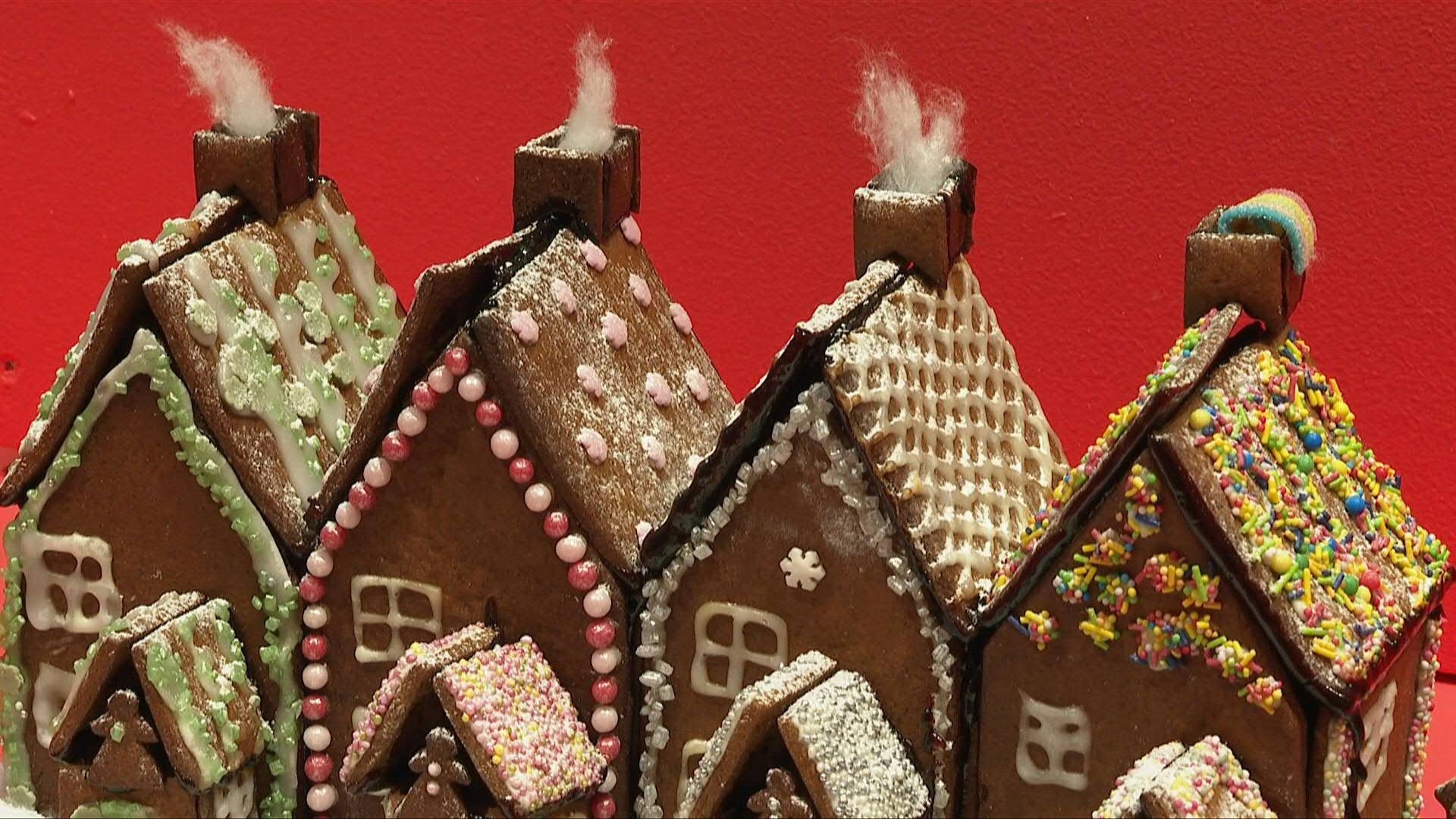 Exquisite Edible Gingerbread House Background