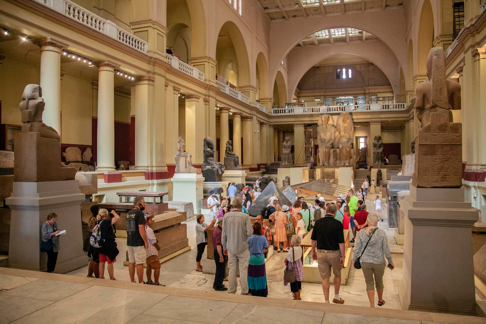Exquisite Interior Design Of The Egyptian Museum Background