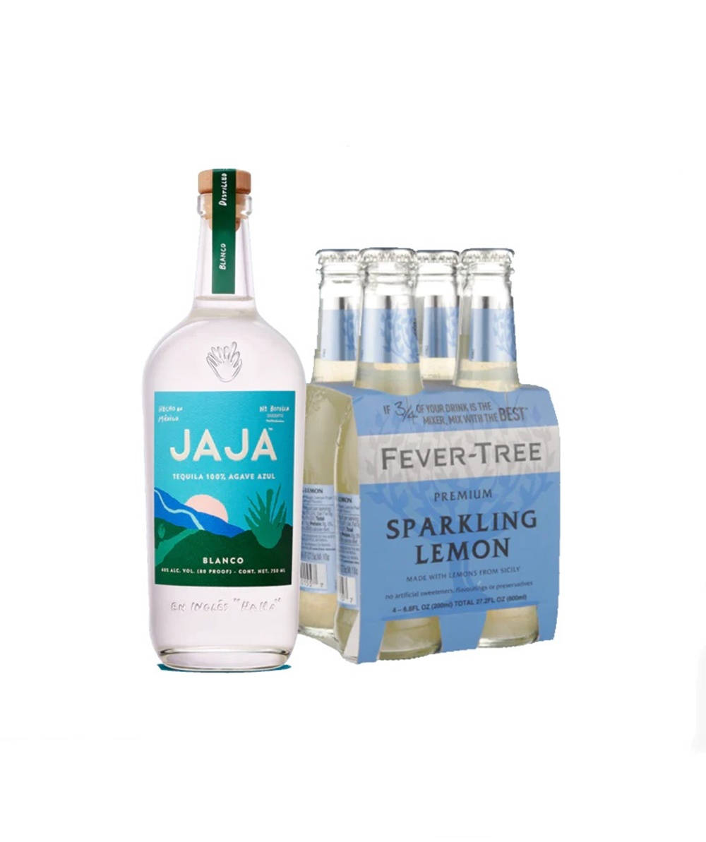 Exquisite Jaja Tequila Bottle With Fever Tree Premium Mixers Background