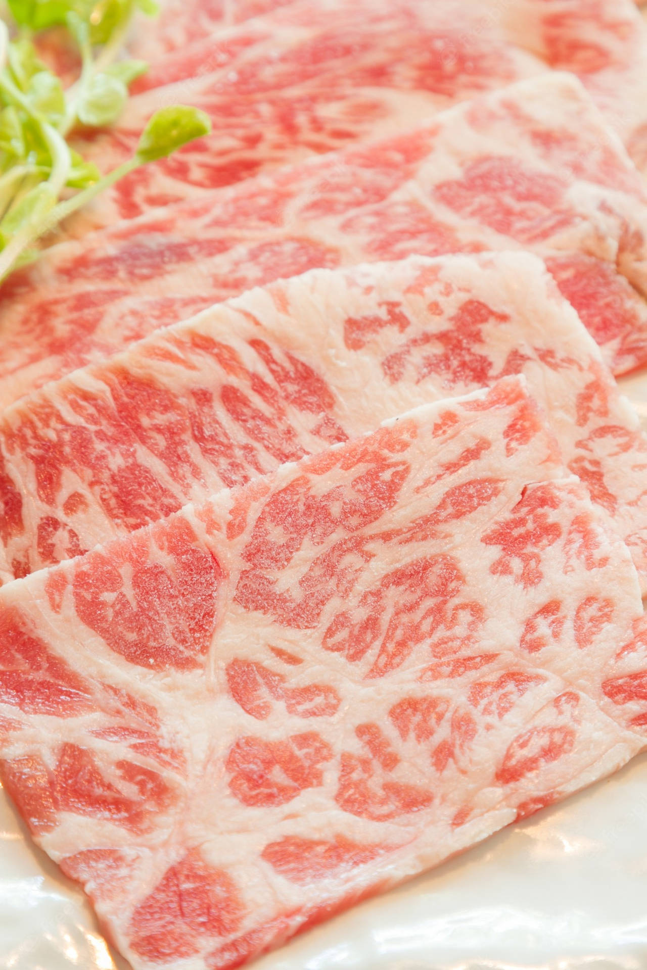 Exquisite Kobe Beef Slices Background