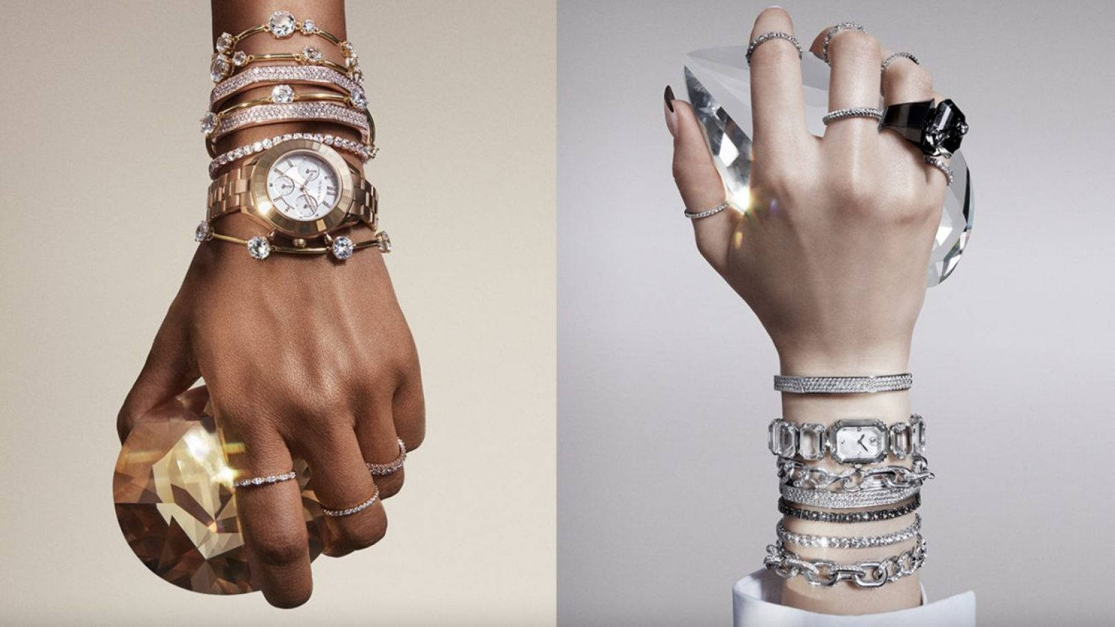 Exquisite Stacks Of Swarovski Jewelry