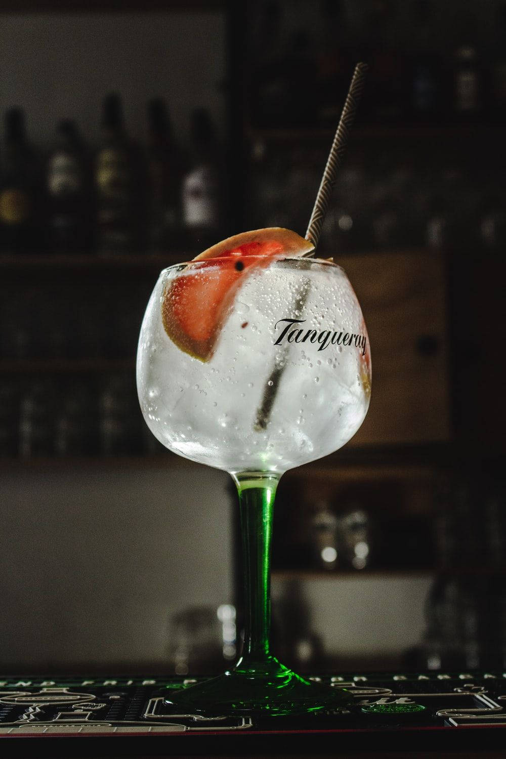 Exquisite Tanqueray Gin In A Goblet Glass