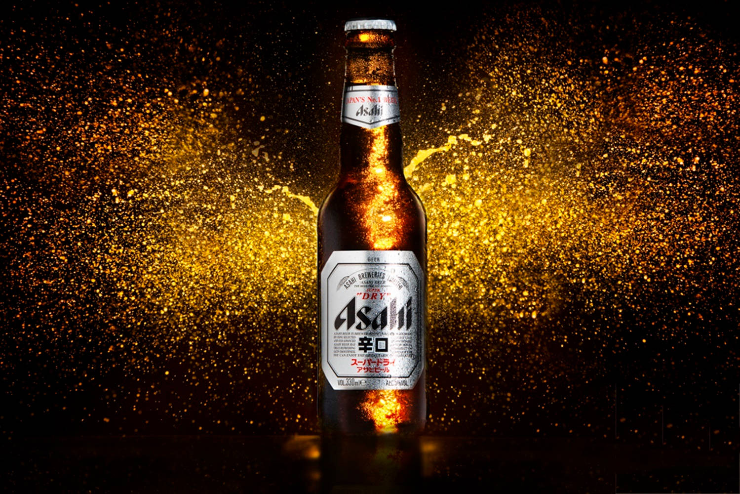 Exquisite Taste Of Asahi Super Dry Beer Background