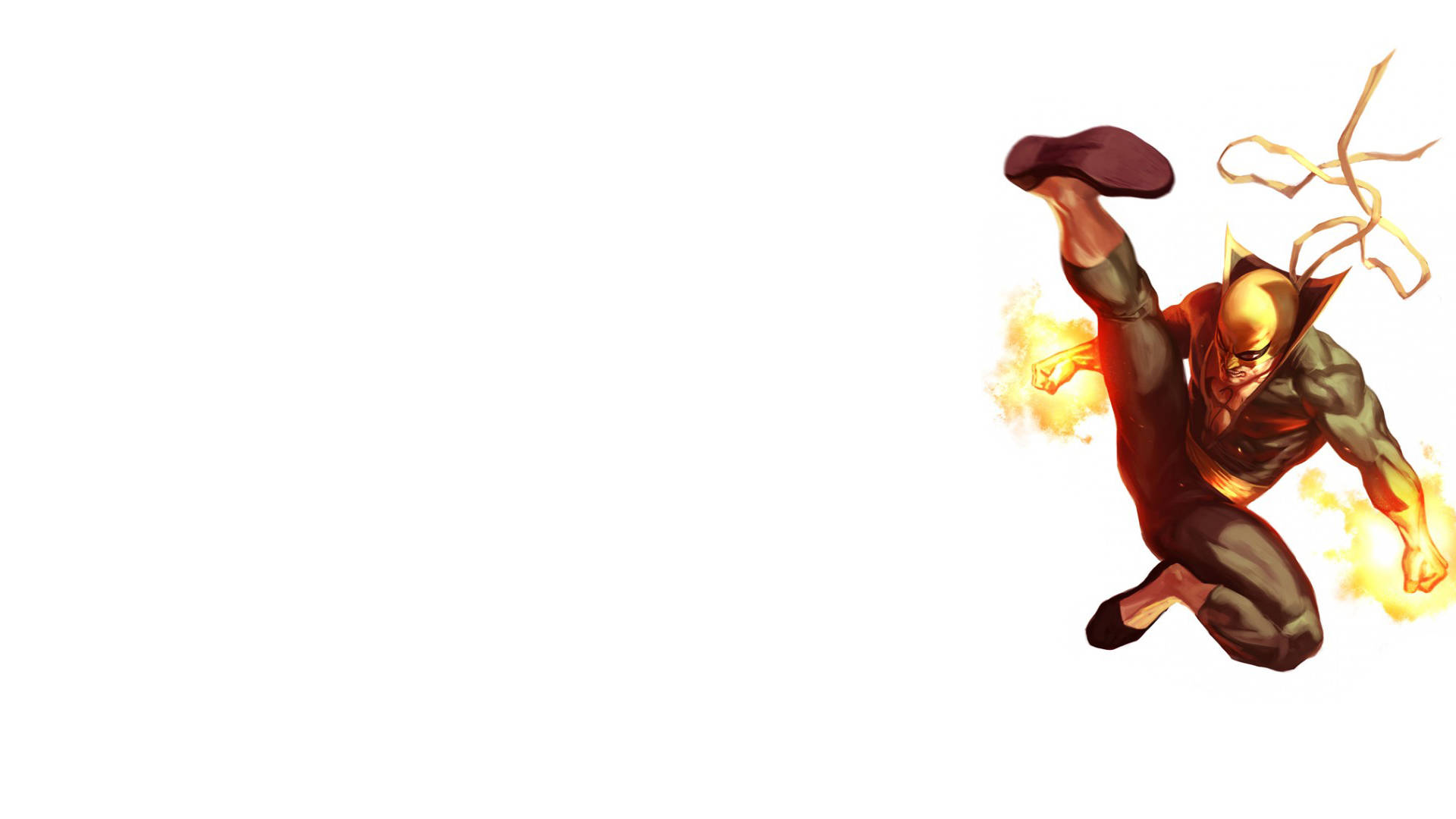 Extraordinary High Kick Iron Fist Art Background