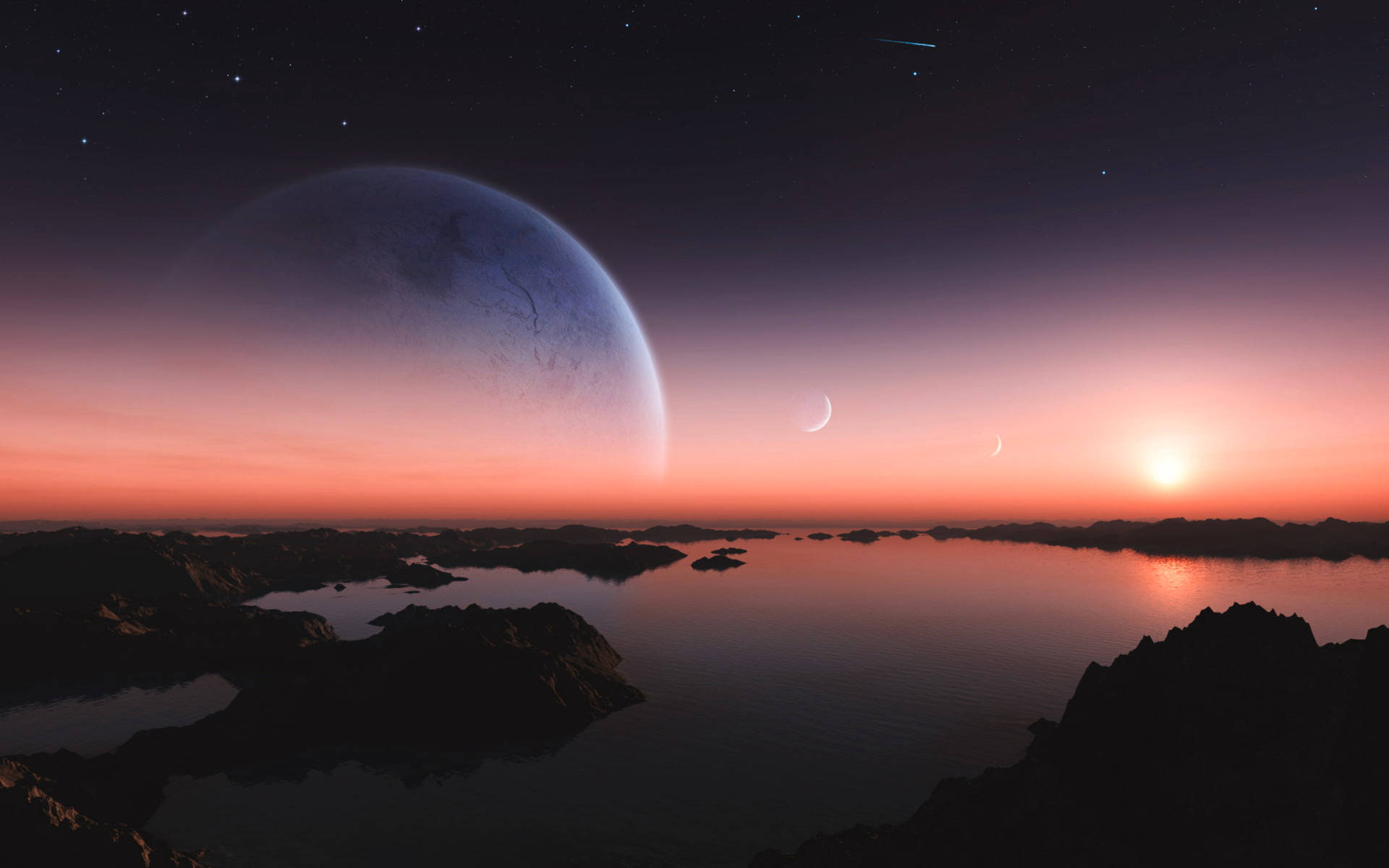 Extraterrestrial World Hd Landscape Desktop