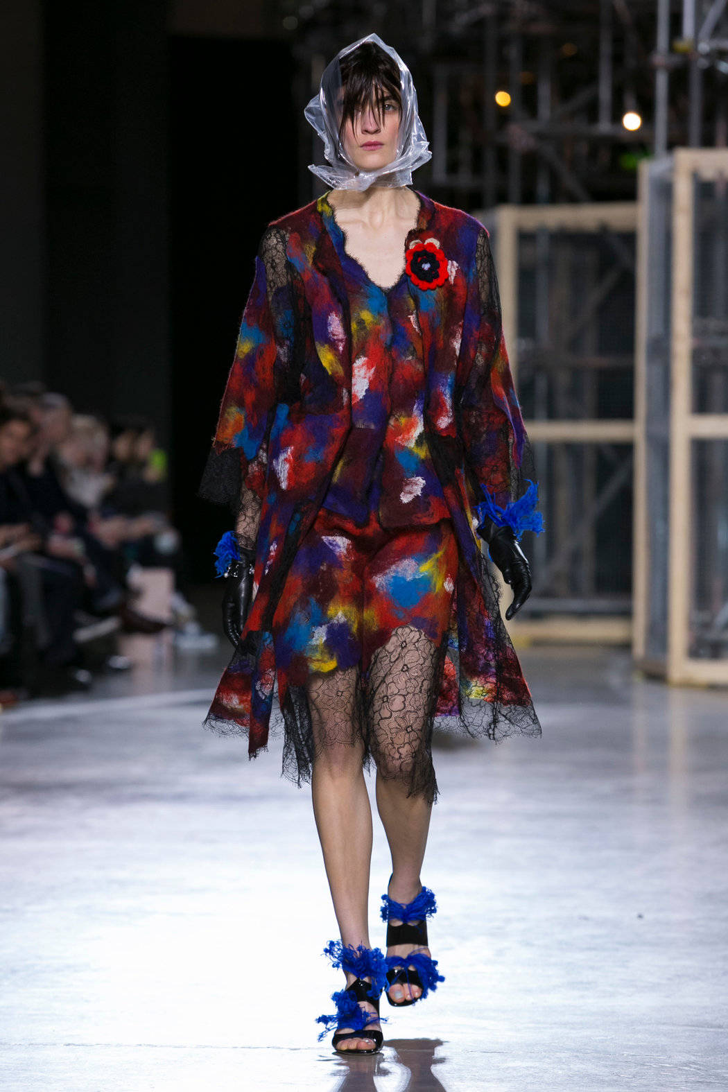 Extravagant Style - Christopher Kane's Colorful Lacey Dress Background