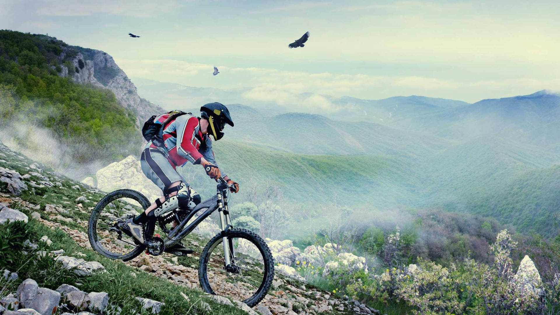 Extreme Hillside Mountain Biking