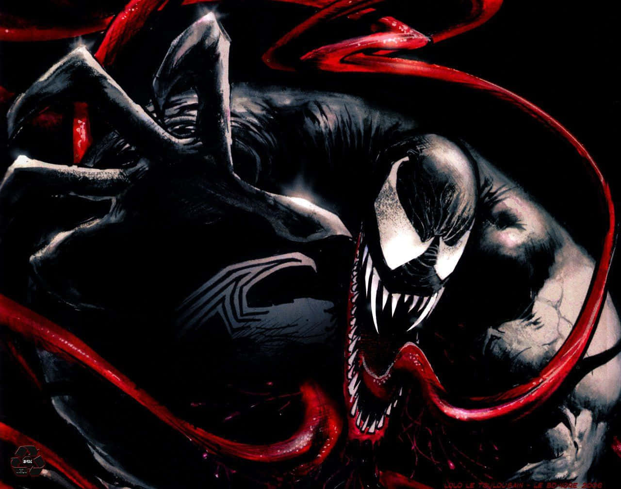 Eye-catching Abstract Depiction Of Venom Background
