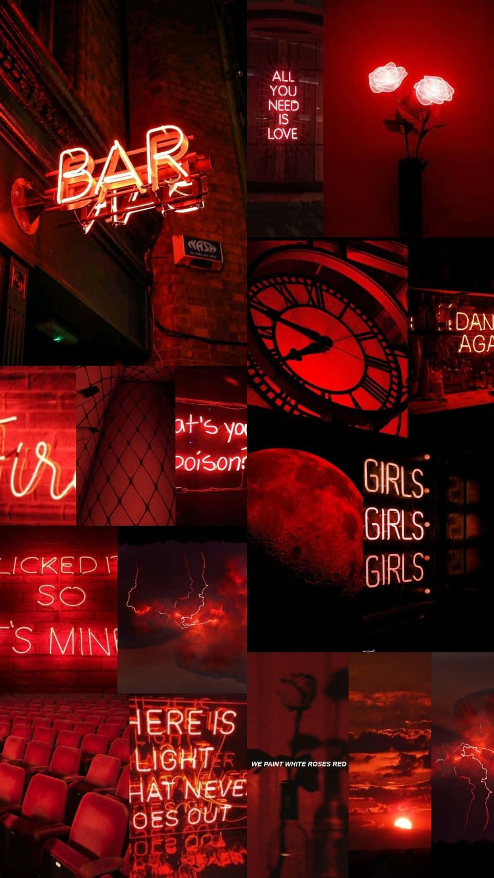 Eye-catching Aesthetic Grunge Neon Signs Background