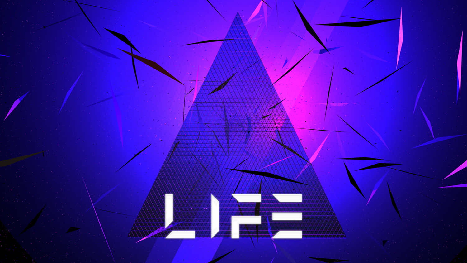Eye-catching Neon Pink And Blue Wallpaper Background