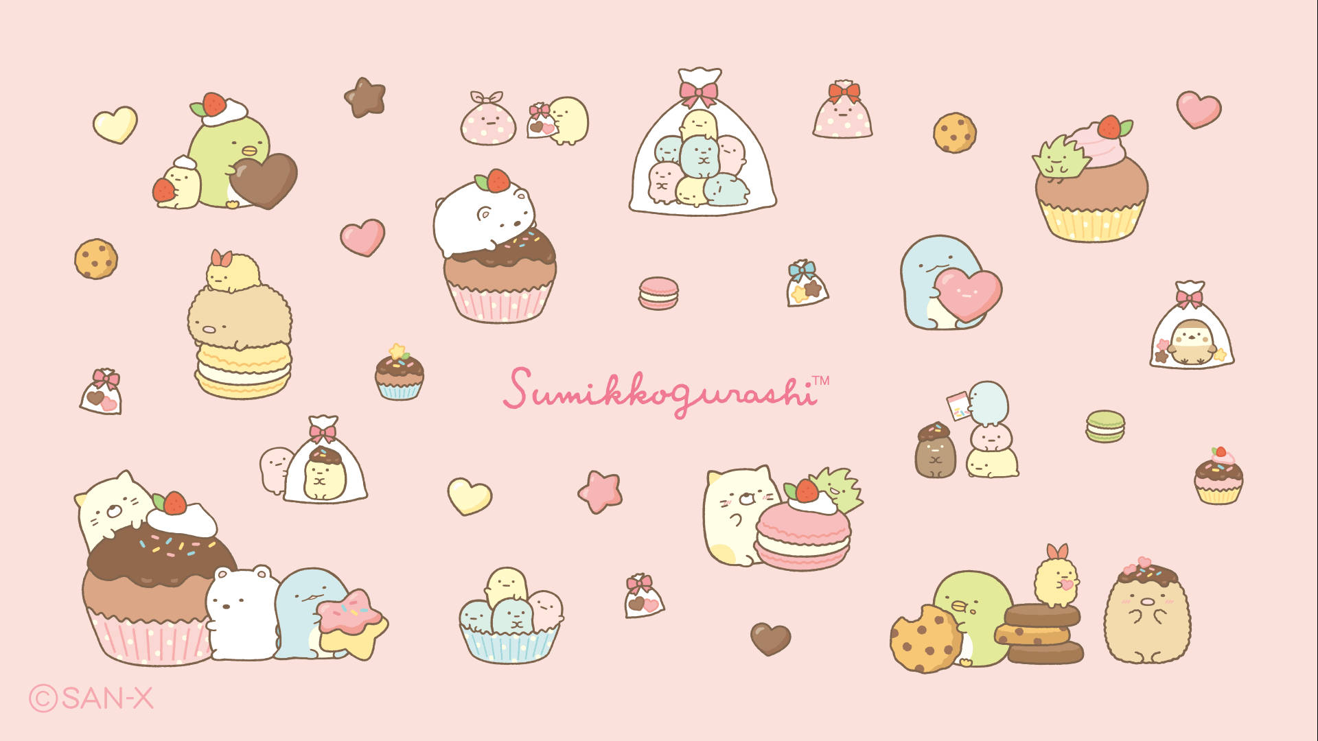 Eye-catching Sumikko Gurashi Themed Pastries & Desserts Background