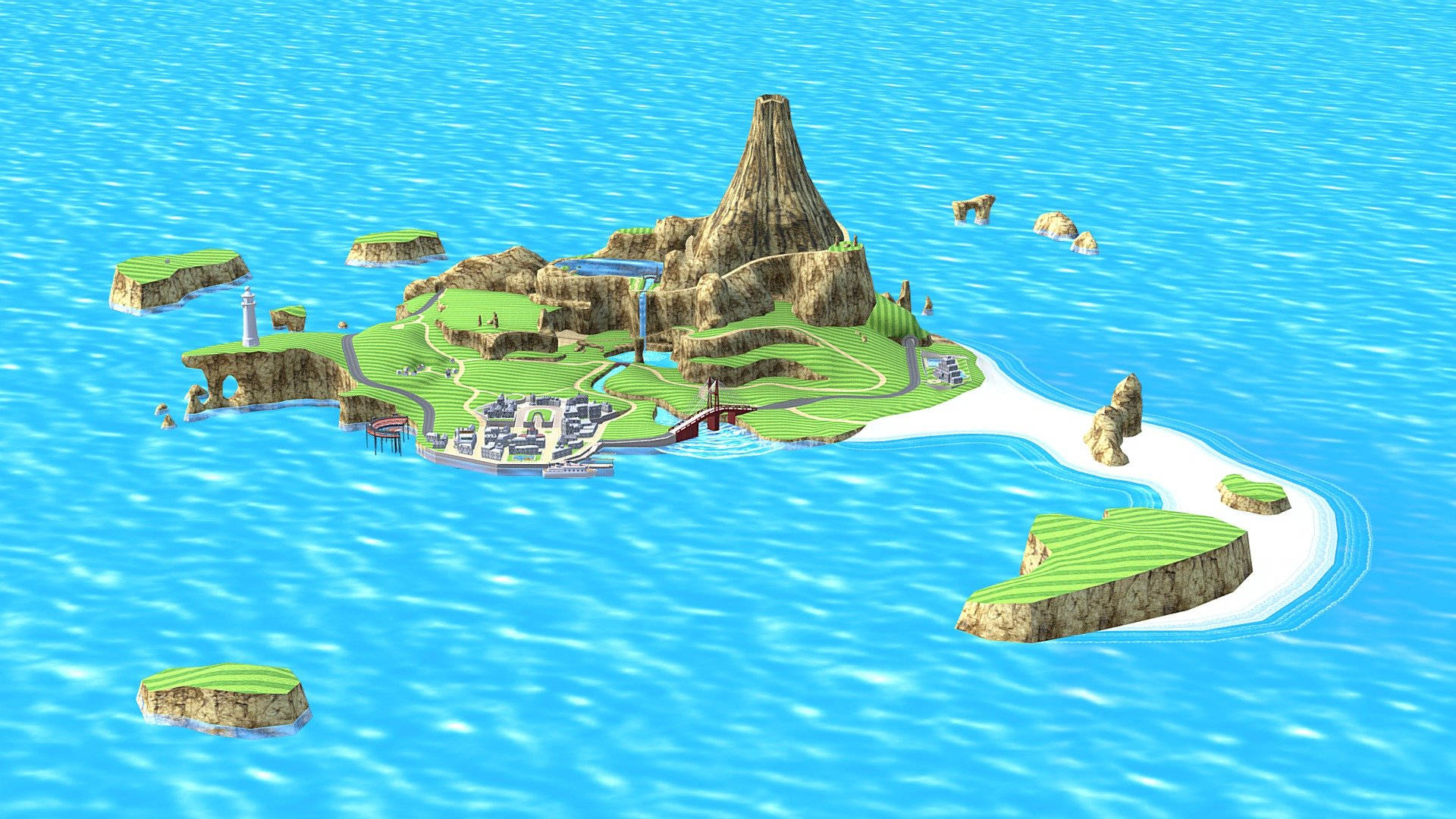 Eye Catching Wuhu Island Wii Sports Resort Background