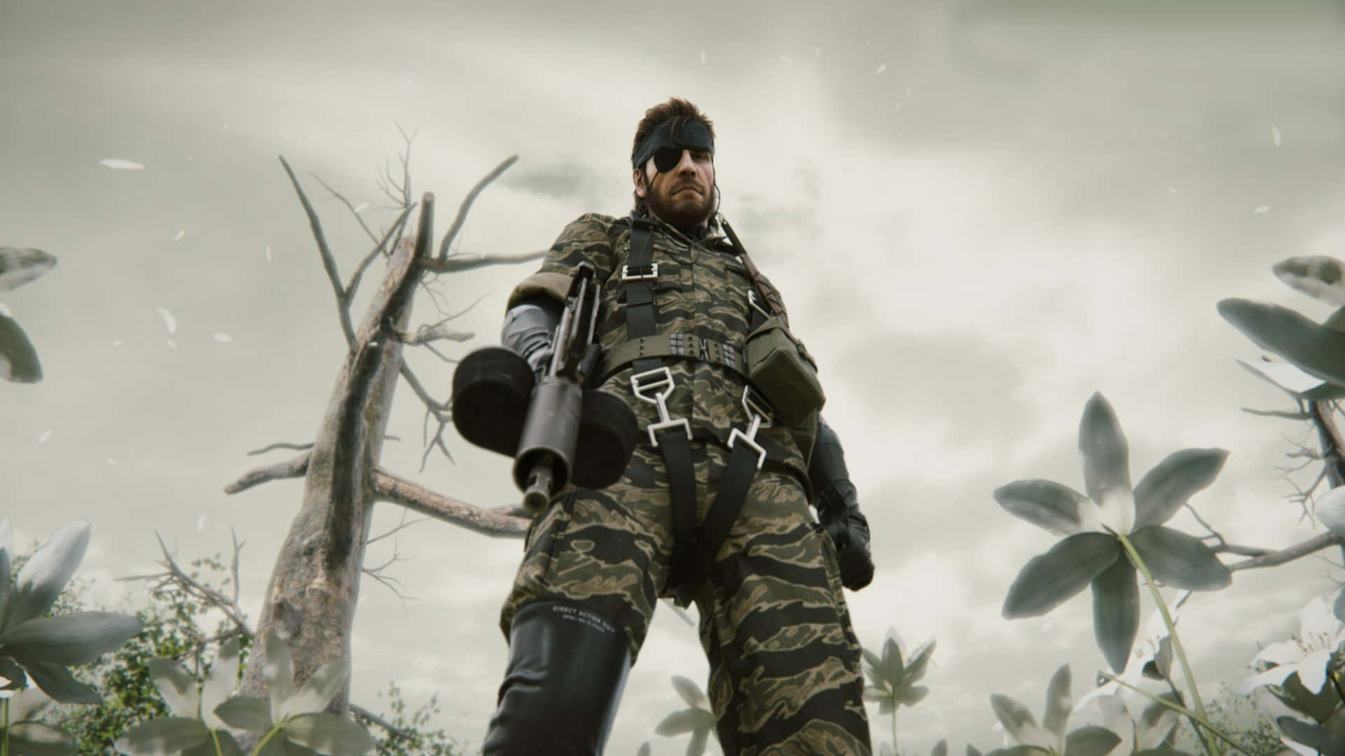 Eye Patched Solid Snake Metal Gear 4k Background