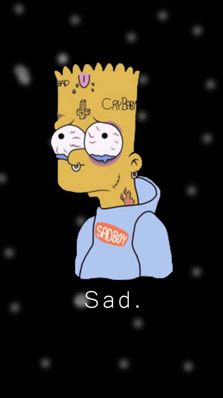 Eye-wrenching Cry Of Bart Simpson Background
