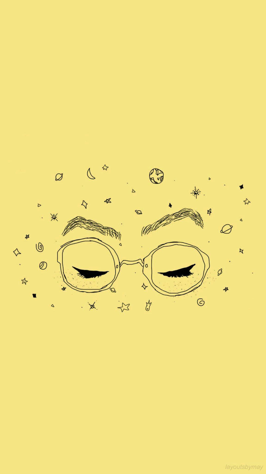 Eyeglasses With Stars Aesthetic Sketches