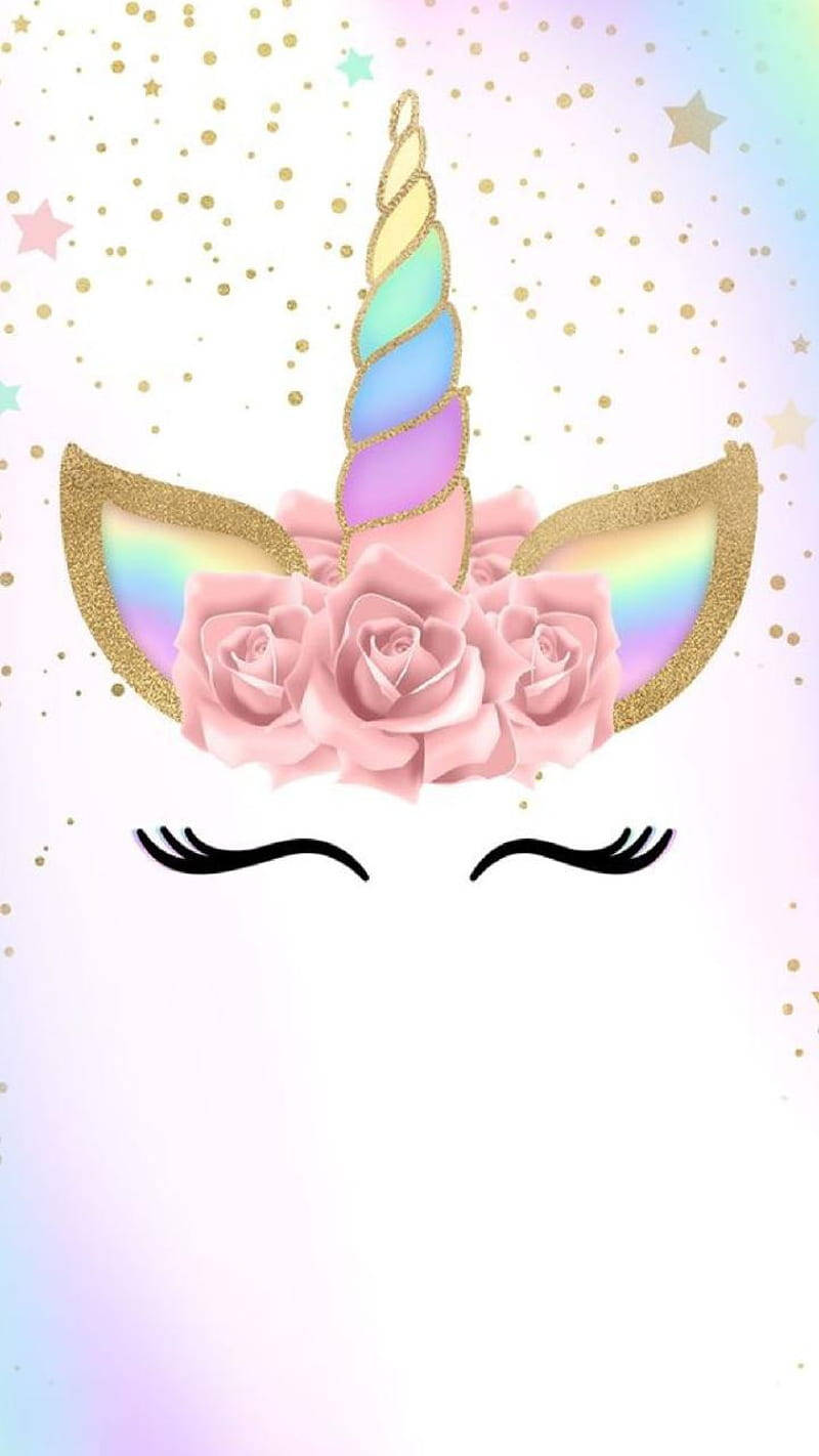 Eyelashaes Of Rainbow Unicorn Background