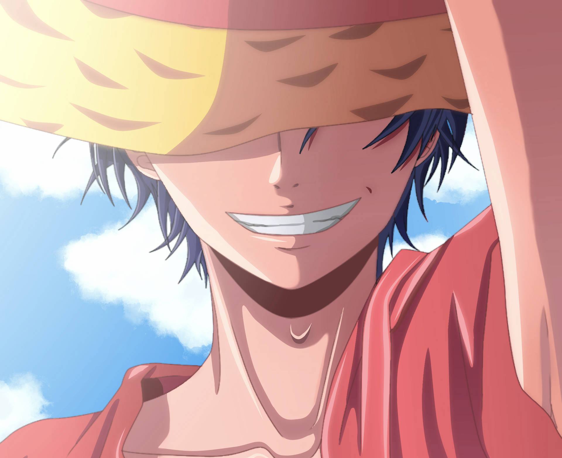 Eyes Covered Luffy Smile