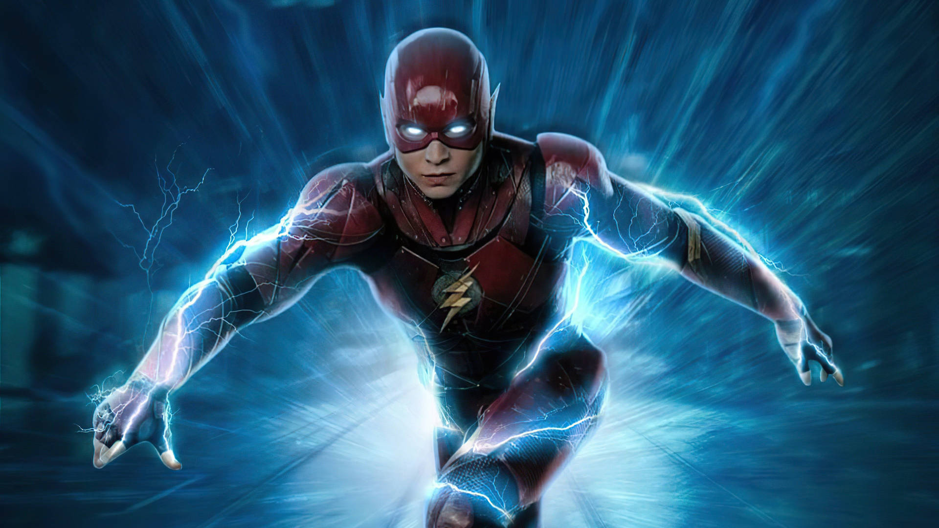 Ezra Miller The Flash Movie Poster Background