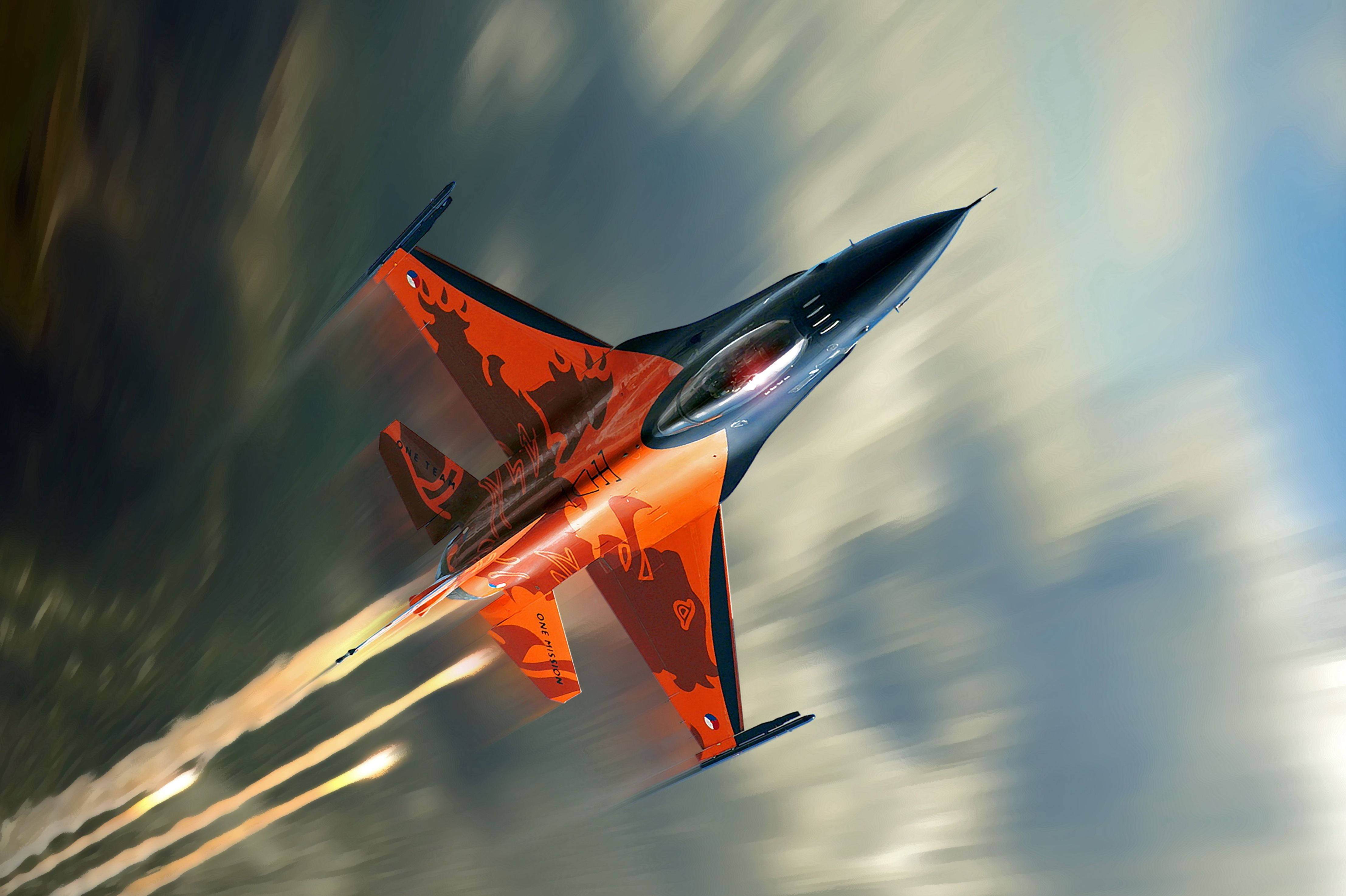 F-16 Fighting Falcon Fighter Jet Background