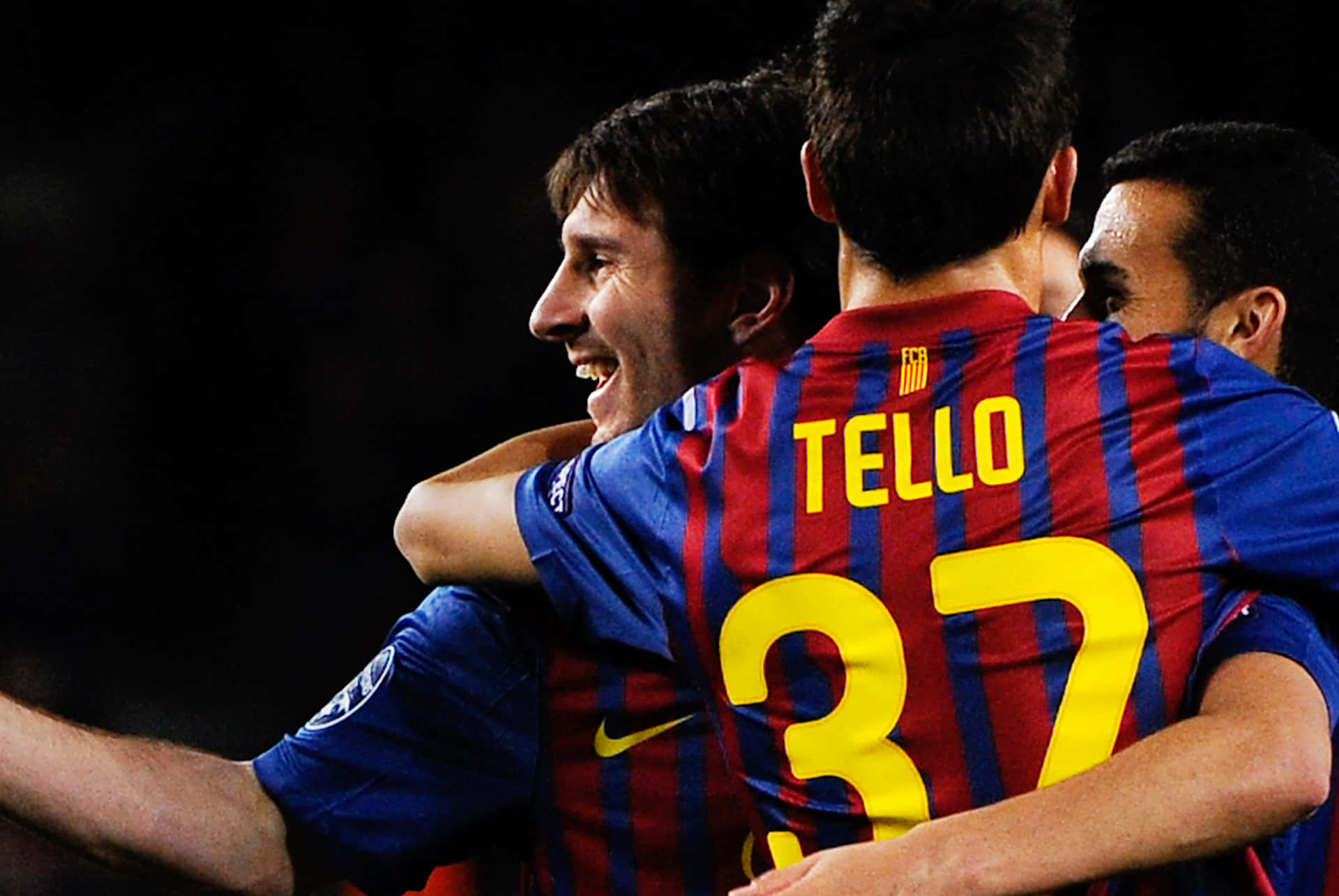 F C Barcelona Celebration Moment Background