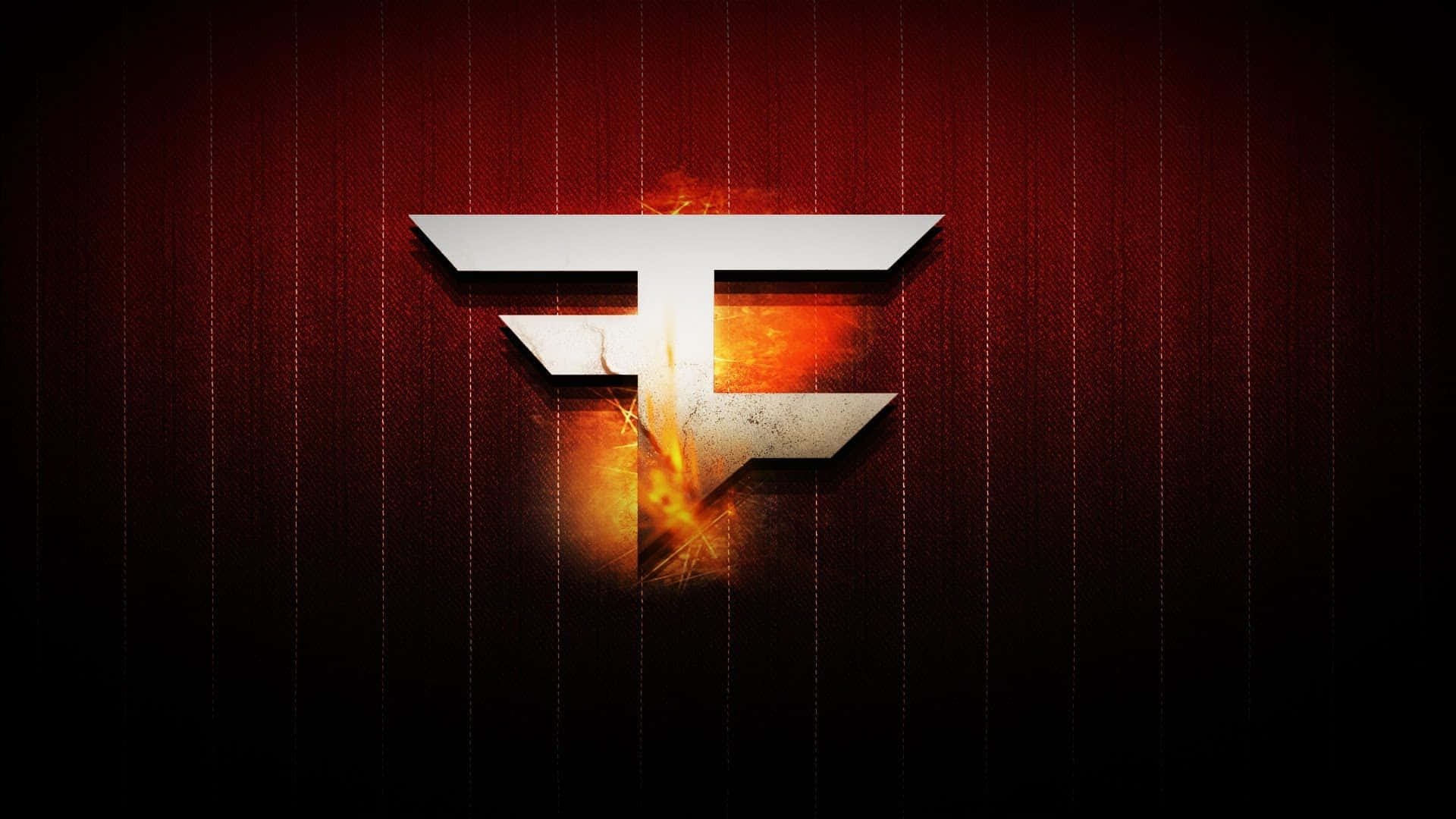 F Logo In Flames On A Black Background Background