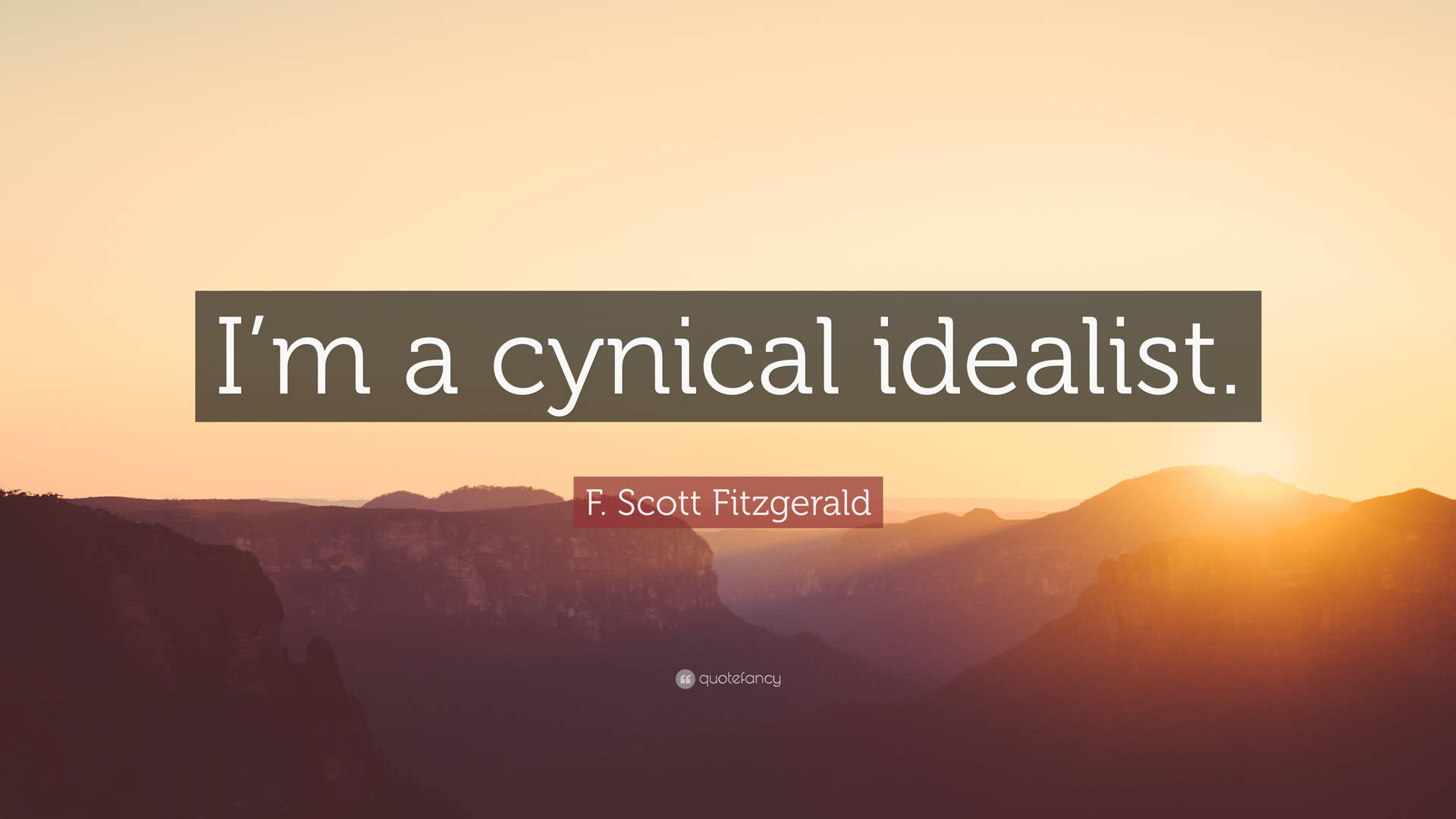 F. Scott Fitzgerald Cynical Idealism