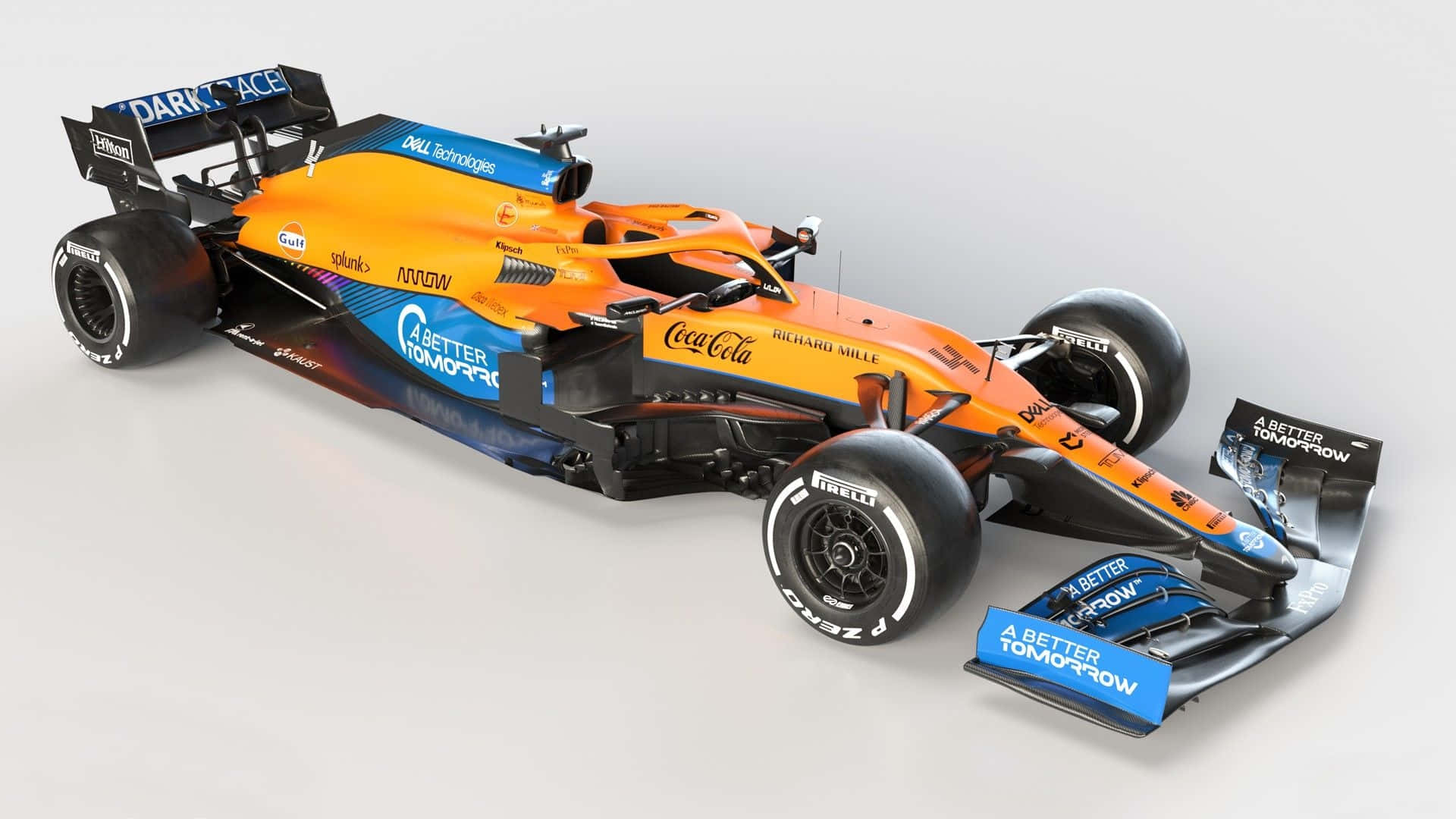 F1 Game Blue And Yellow Race Car