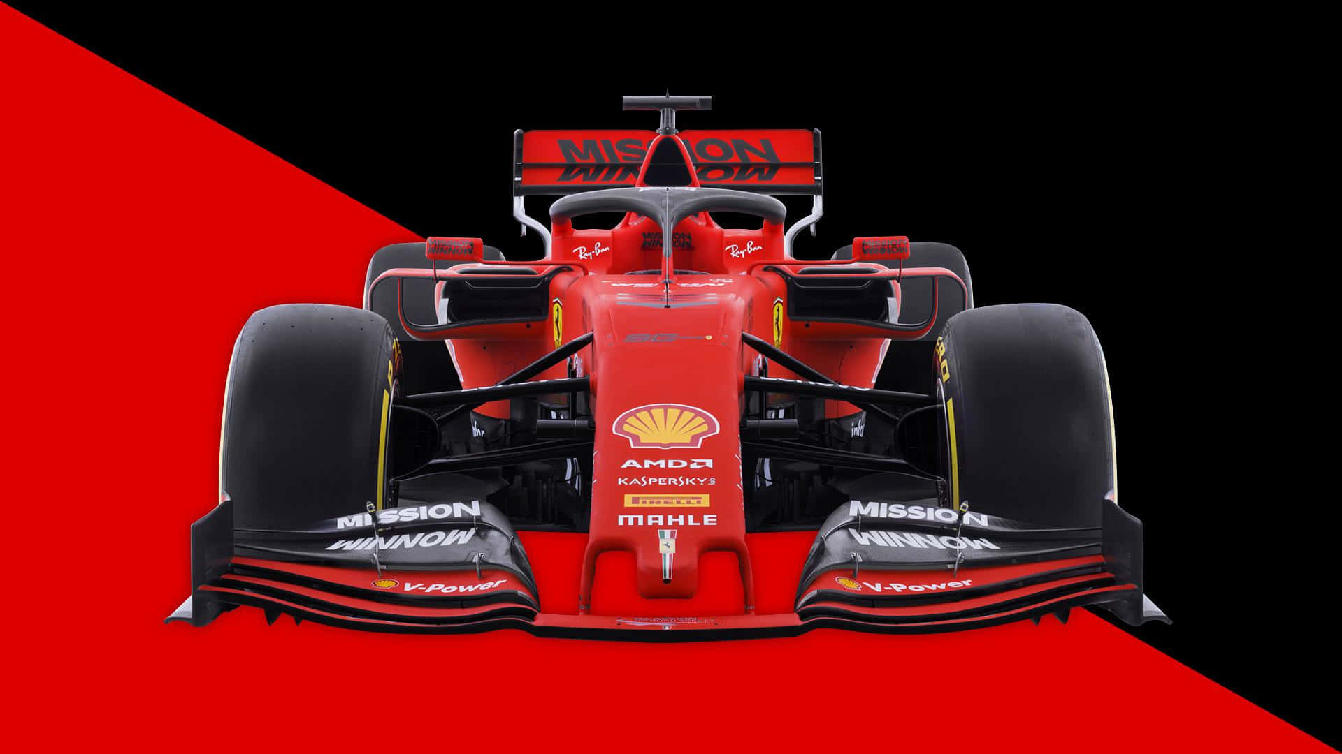 F1 Game Race Car Red And Black Aesthetic Background