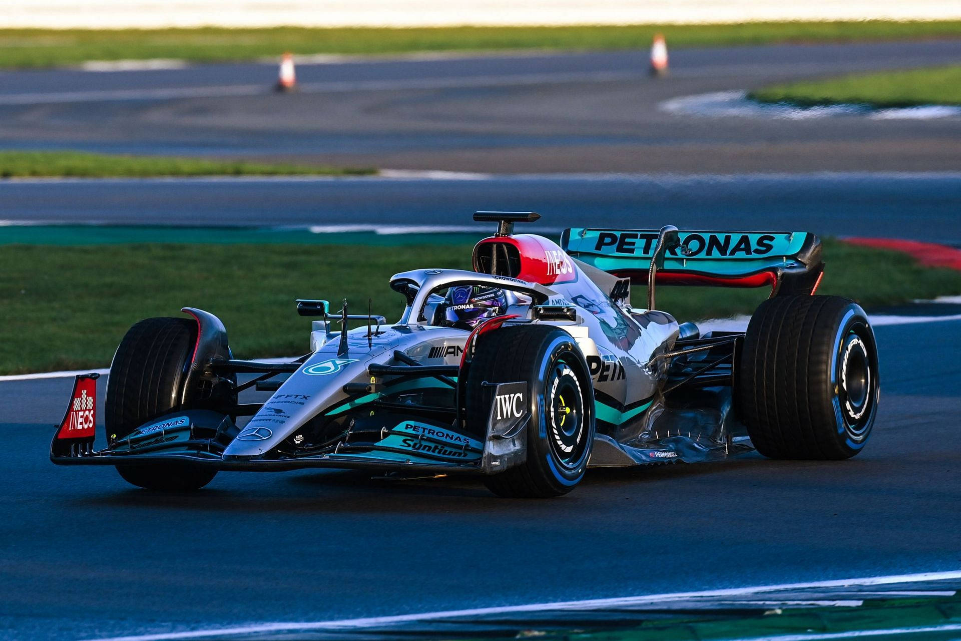 F1 Master Lewis Hamilton In Action