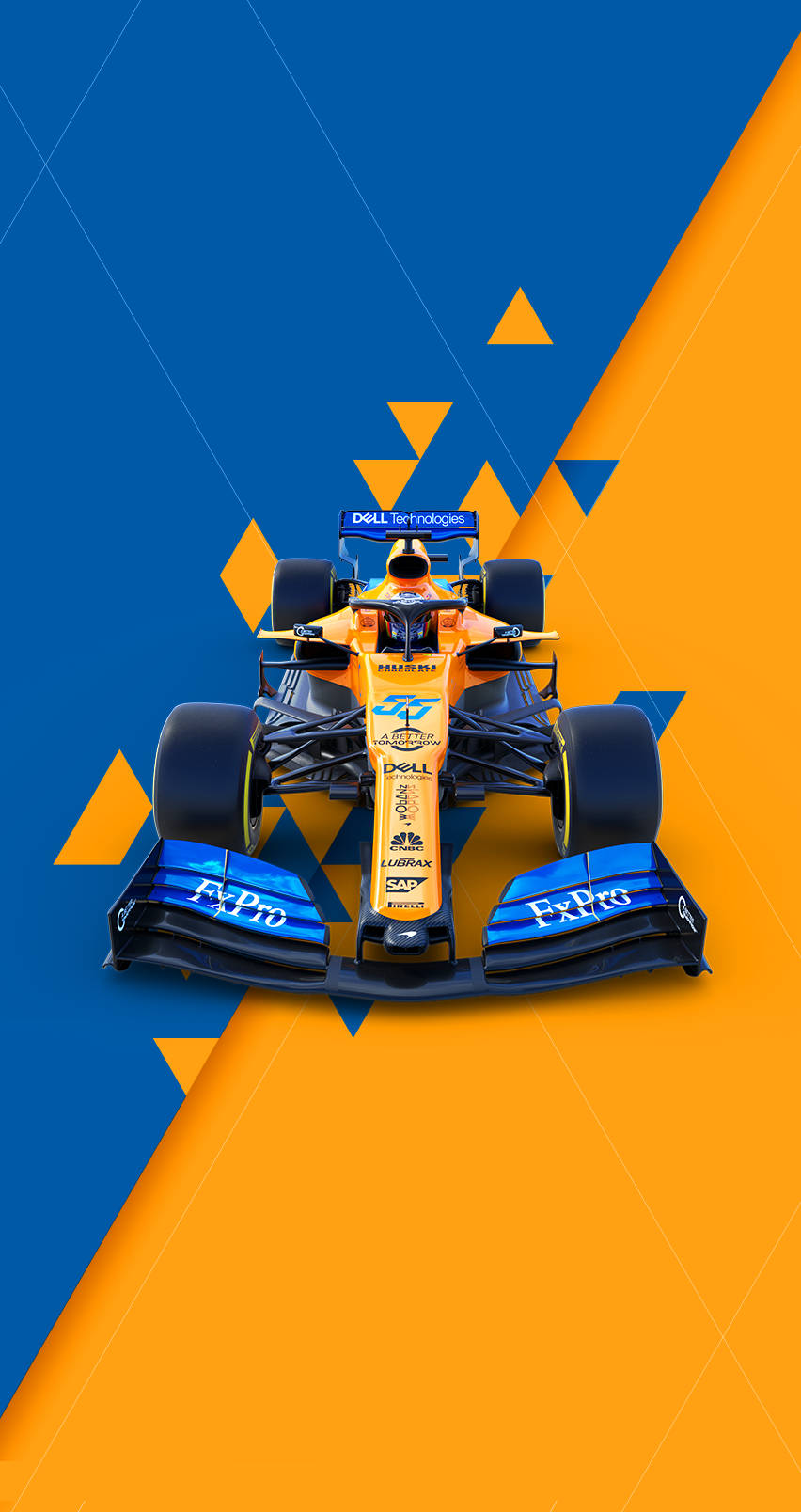 F1 Mclaren Blue And Orange Iphone Background
