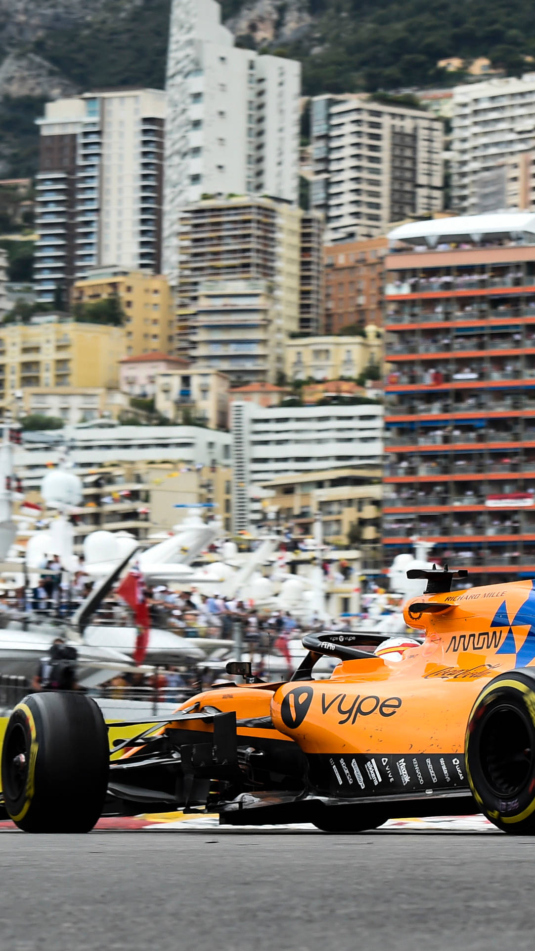 F1 Mclaren On Monaco Circuit Iphone Background