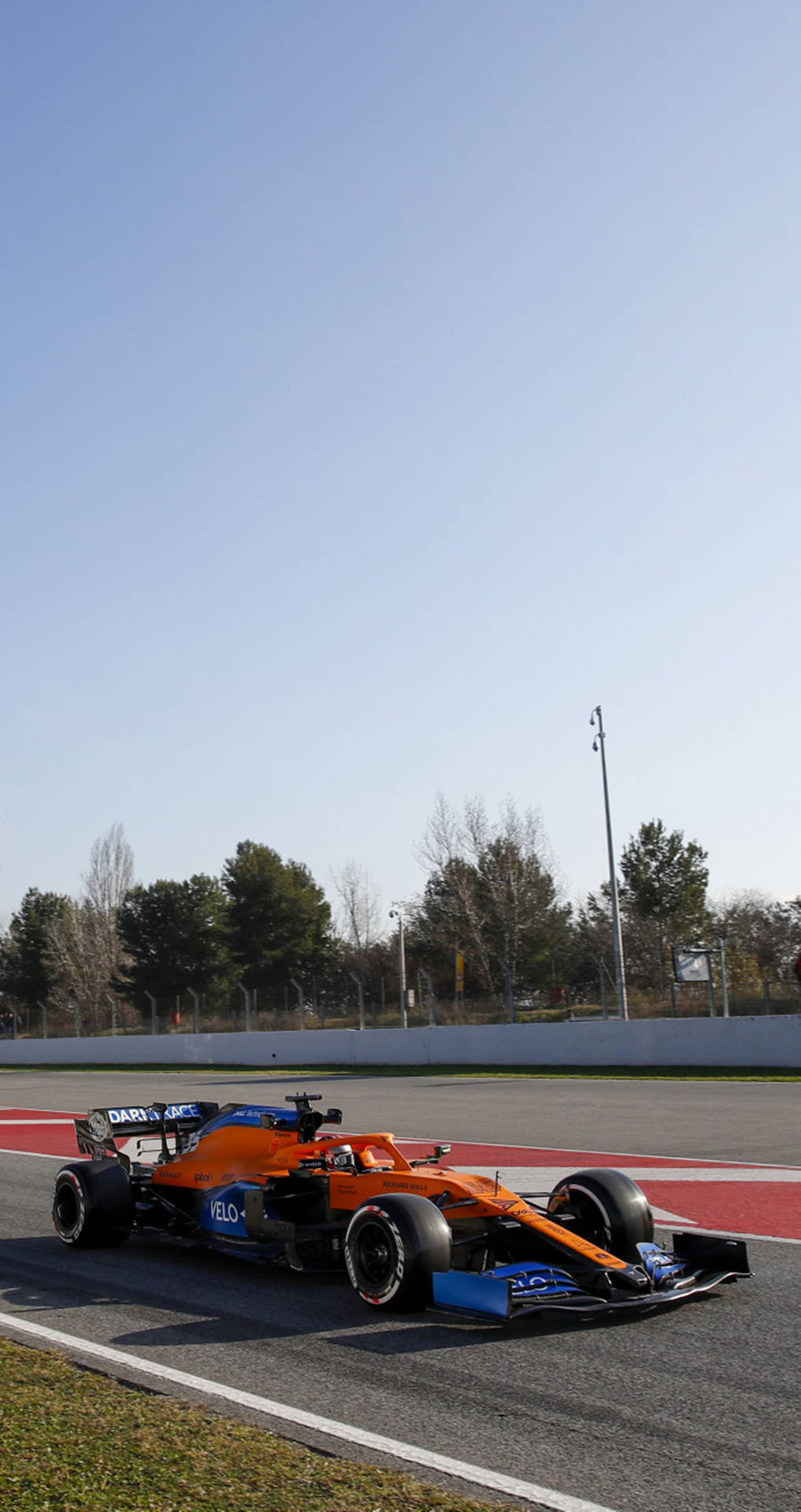 F1 Phone Mclaren Orange Formula Background
