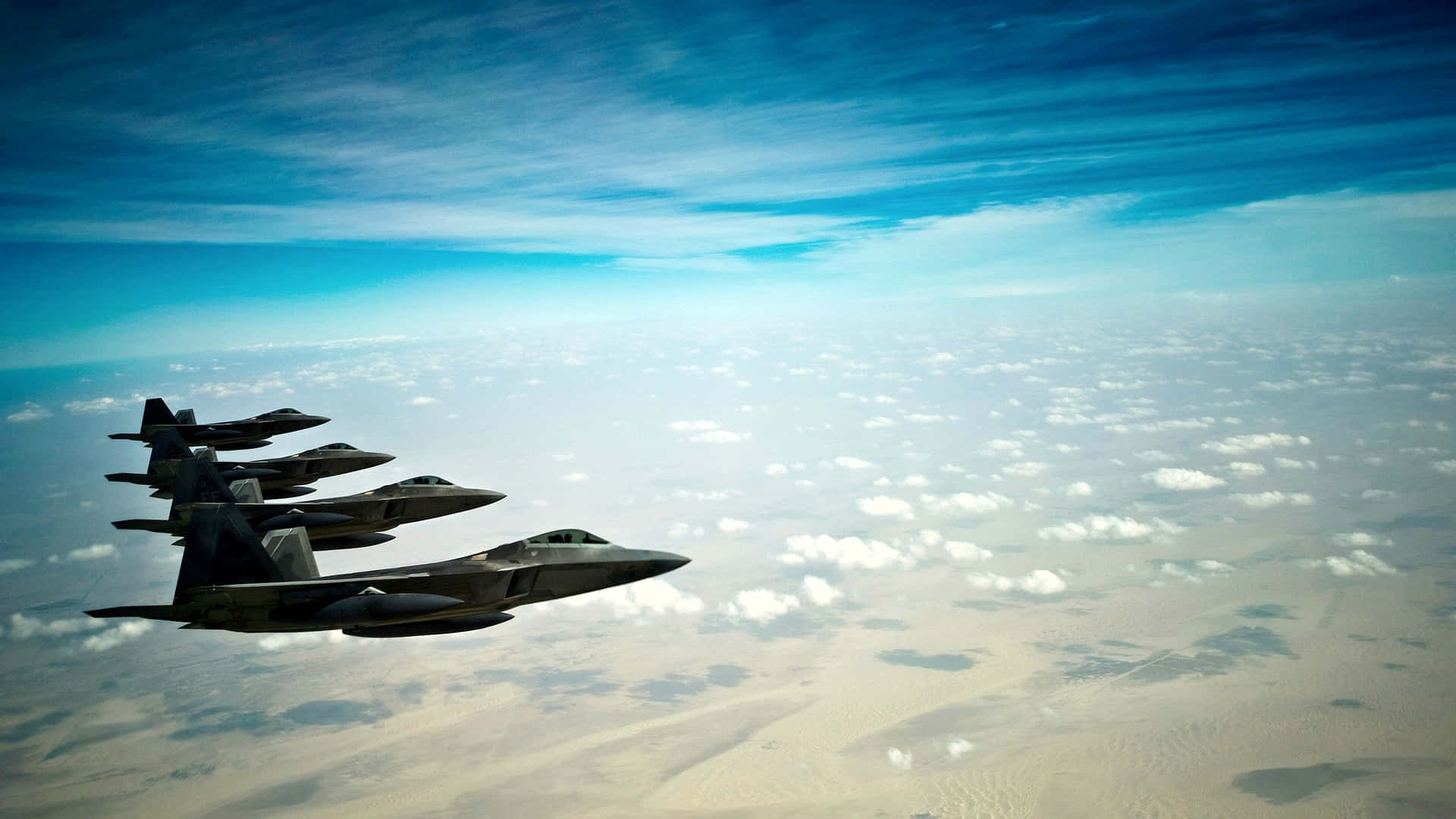 F22 Raptor Performing An Airshow Background