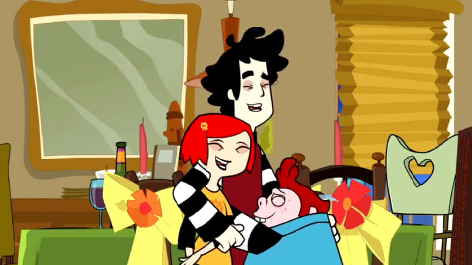 Fab And Gg Celebrating Freds Head Background