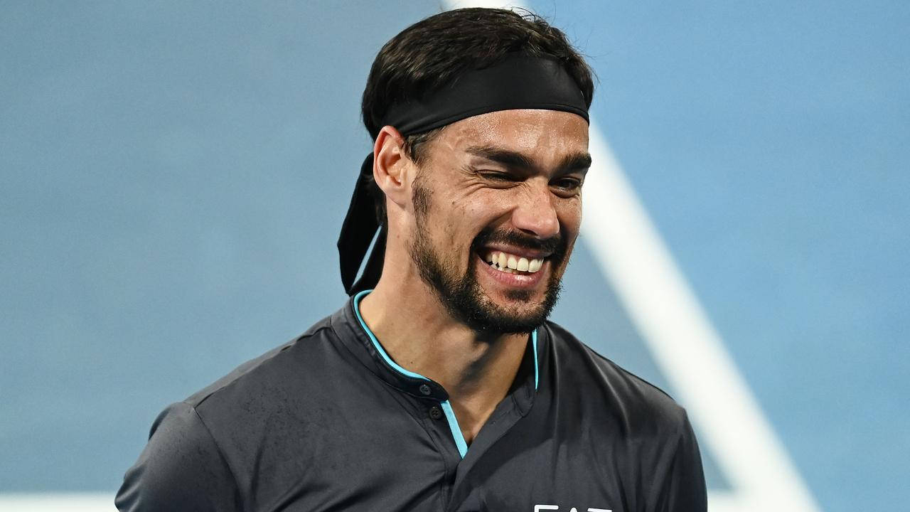 Fabio Fognini Elated Expression Background