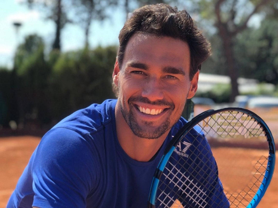 Fabio Fognini Exhibiting A Charming Smile Background