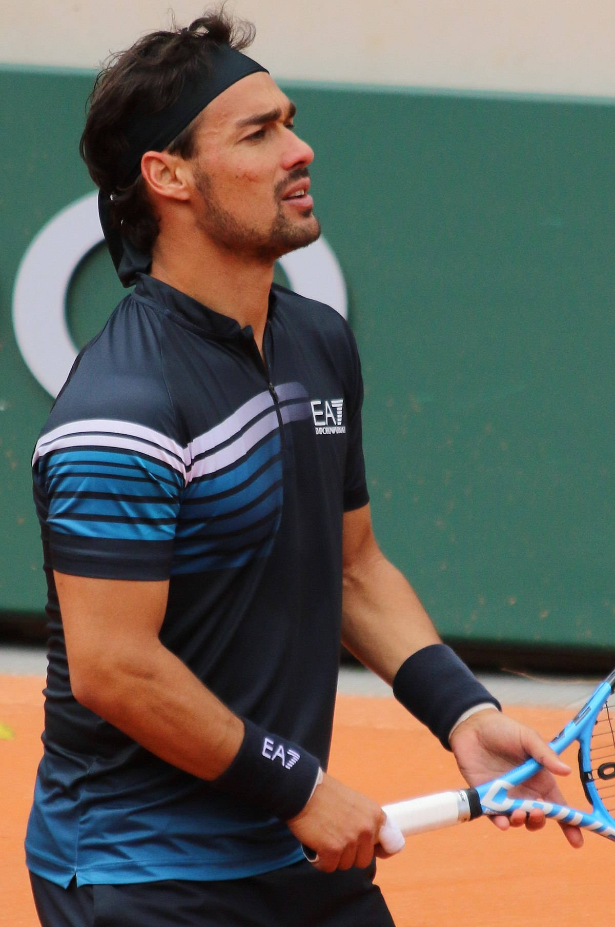 Fabio Fognini Holding His Racket Background