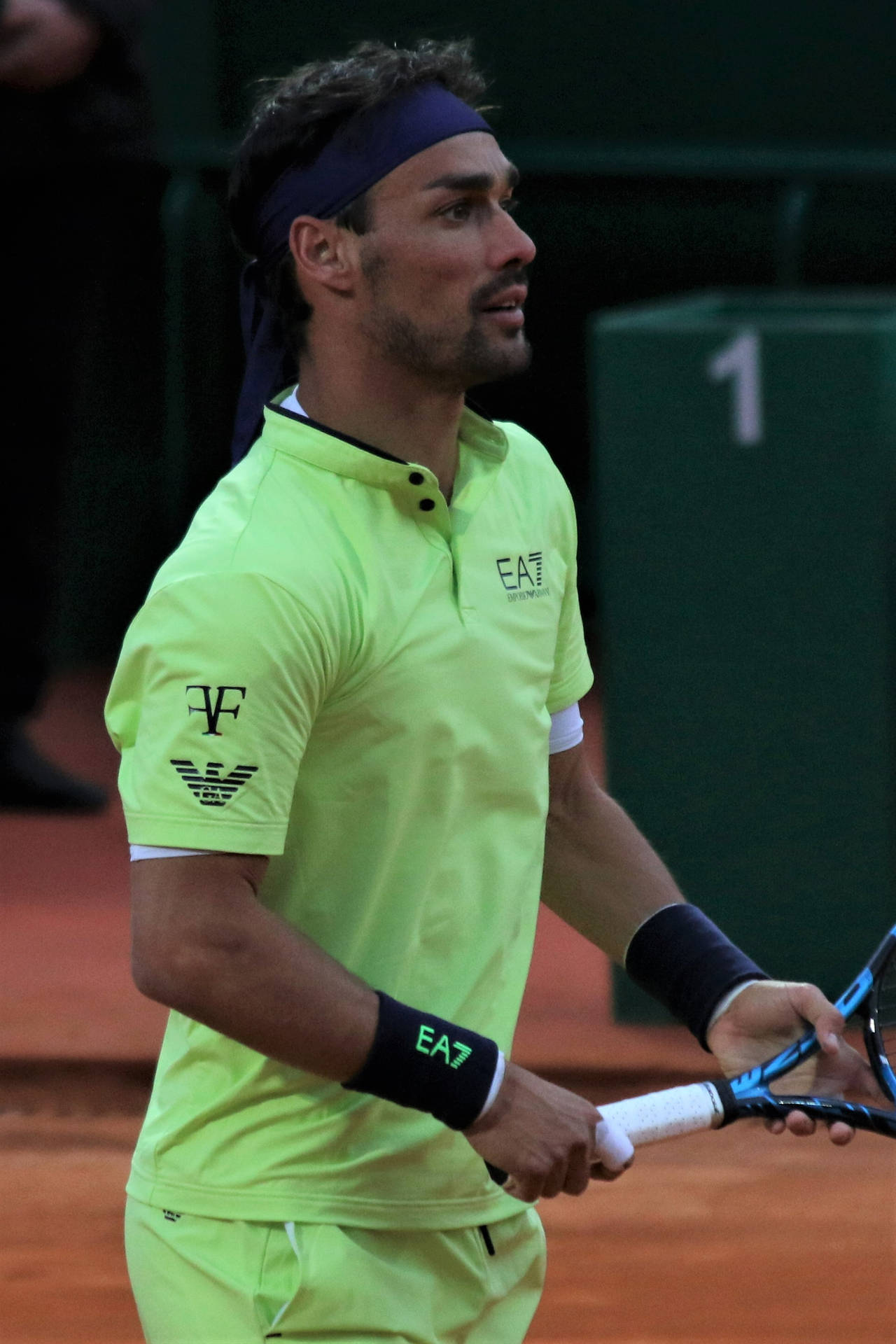 Fabio Fognini Neon Green Outfit Background