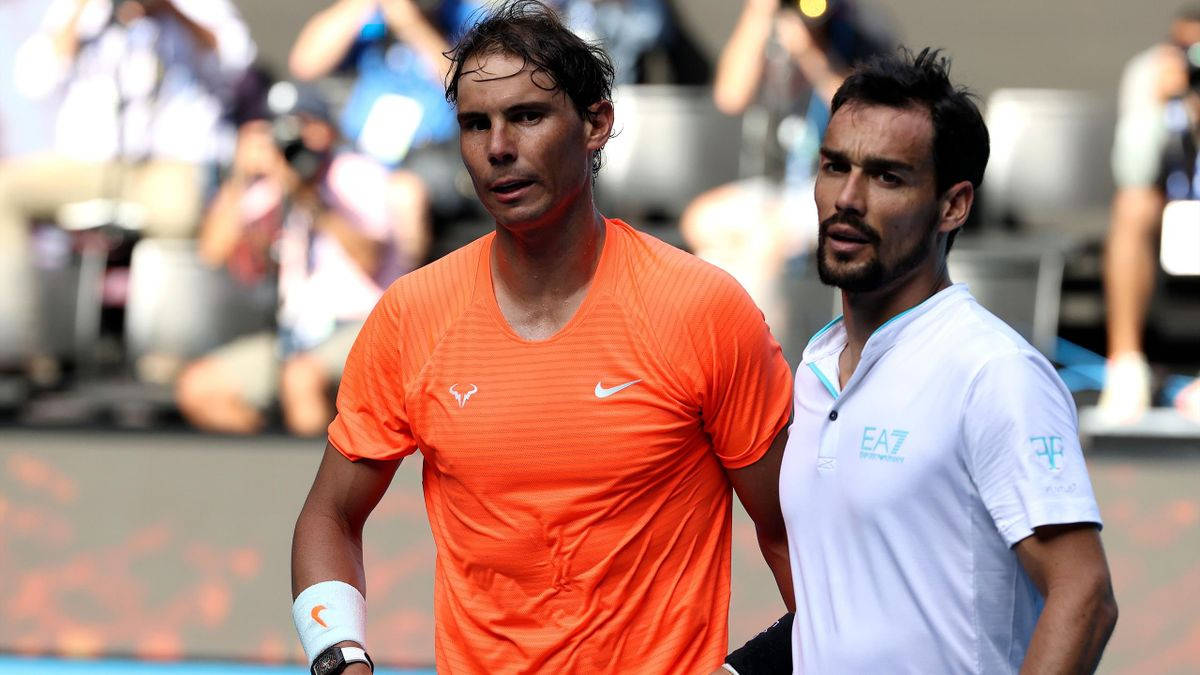 Fabio Fognini Powering Through A Tennis Match