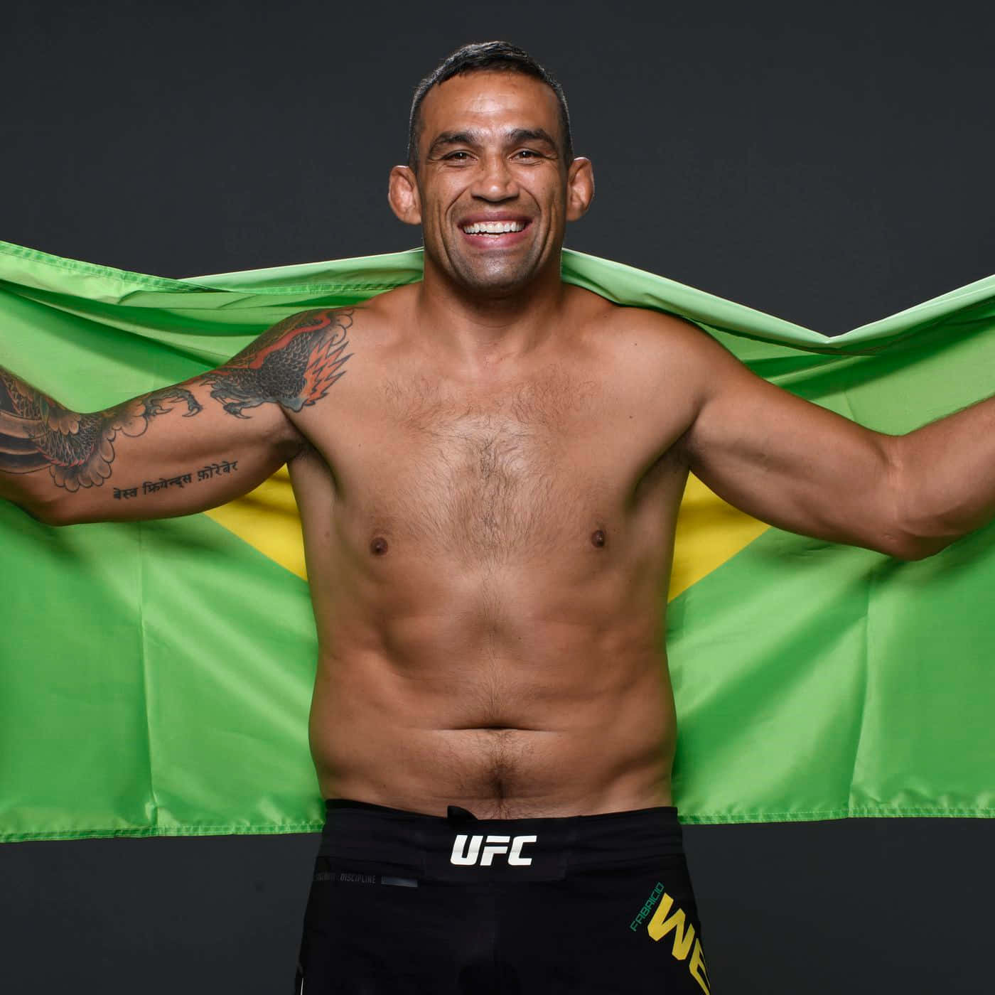 Fabricio Werdum Holding Brazilian Flag