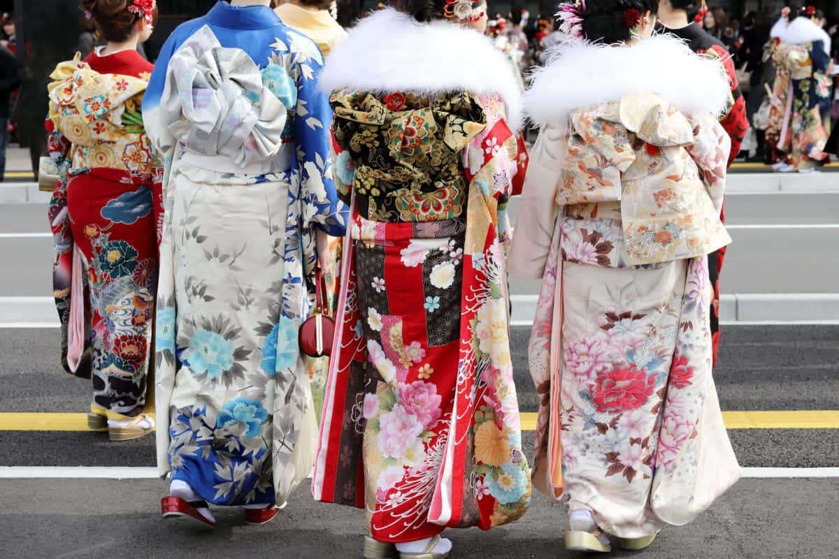 Fabulous Women Wearing Traditional Attire Background