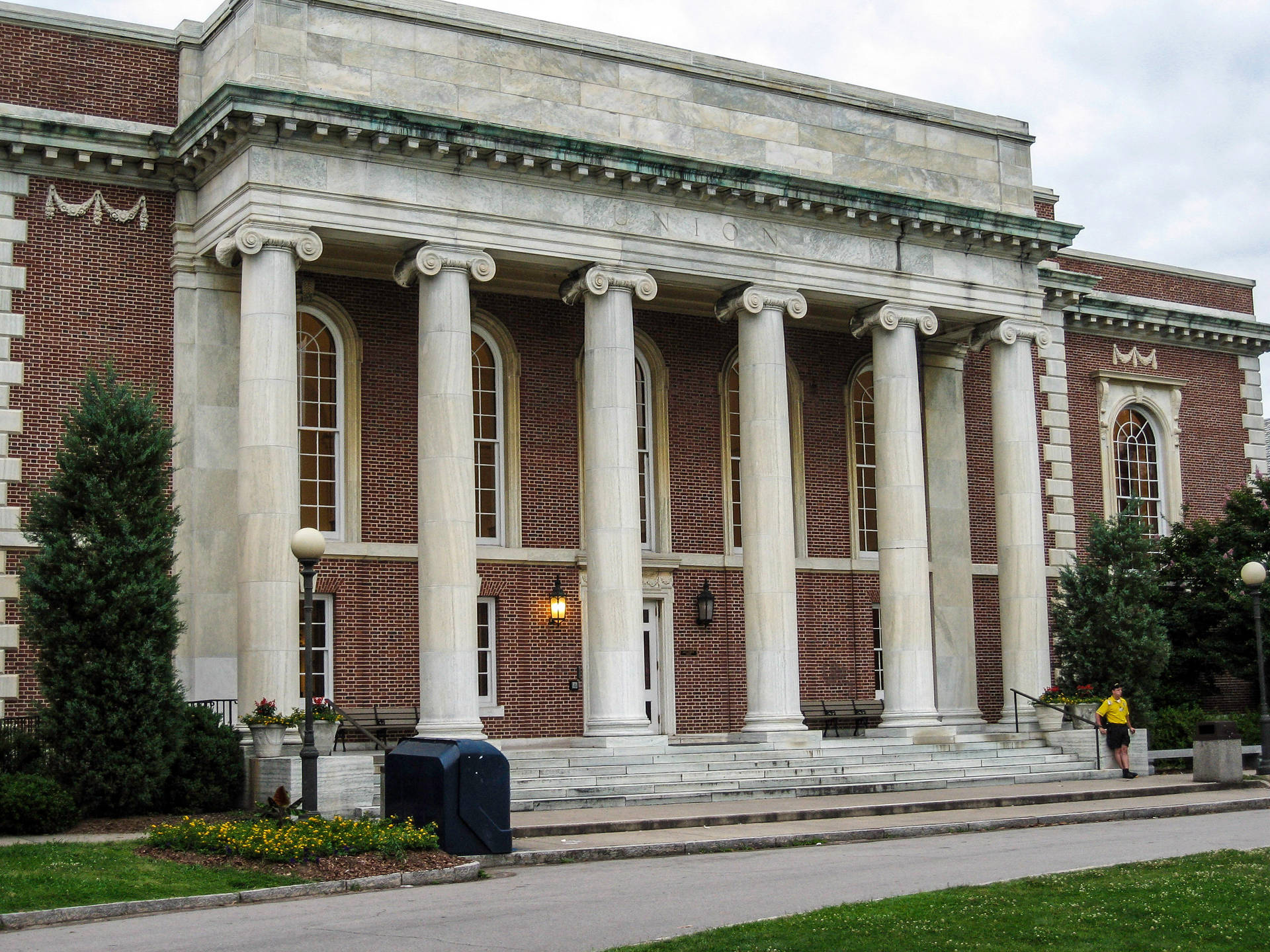 Facade Of Duke University East Campus Background