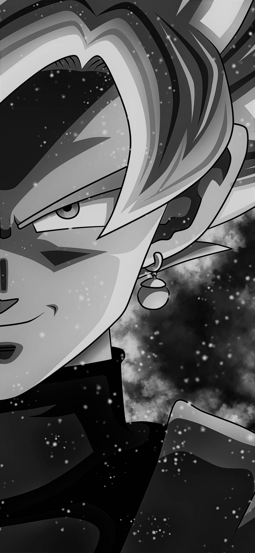 Face Goku Black And White Background