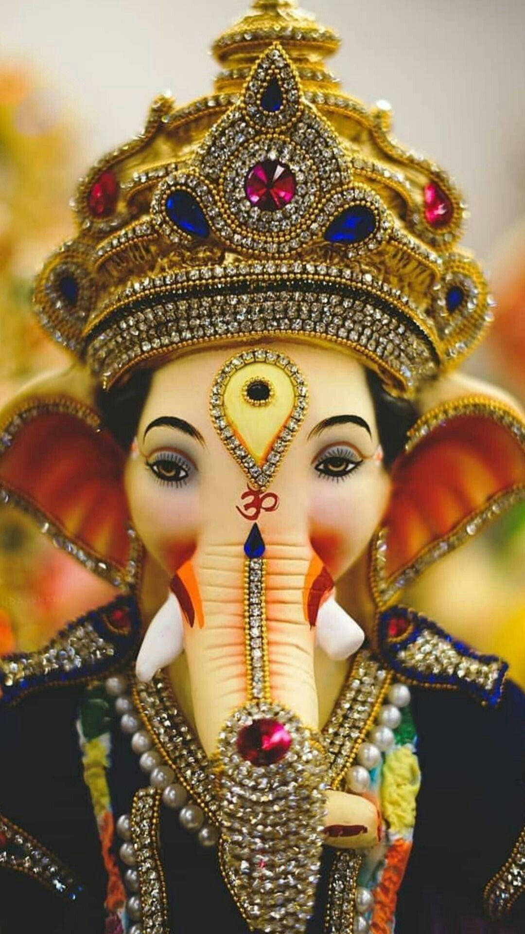 Face Of Ganesh Mobile Background